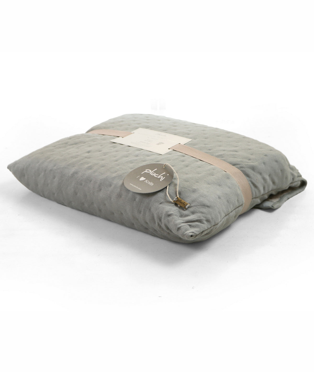 Hazel Nimbus Cloud & Alice Blue Cotton Knitted Single Bed AC Quilted Blanket