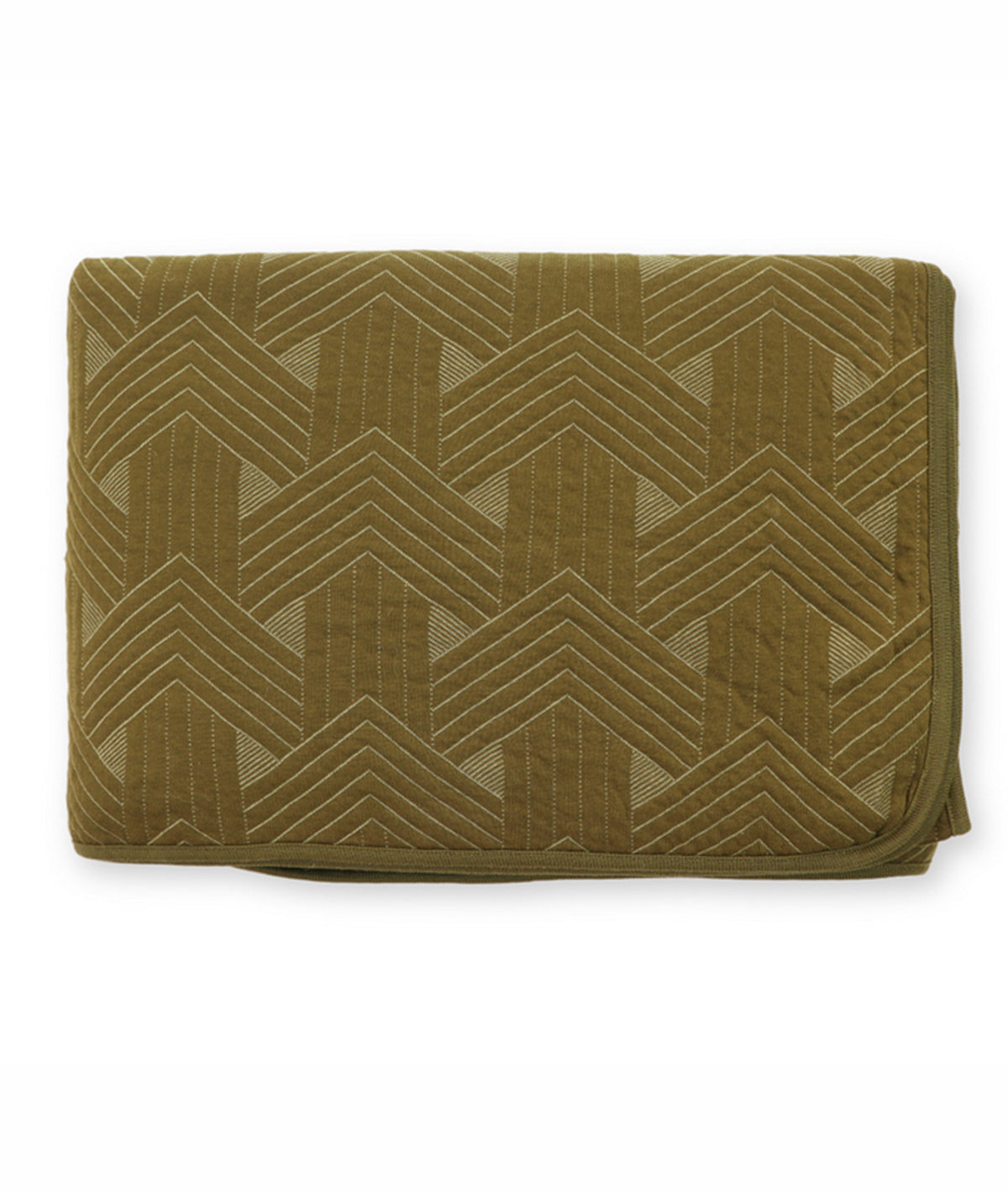 Praquet Olive & Scenic Green Cotton Knitted Single Bed AC Quilted Blanket