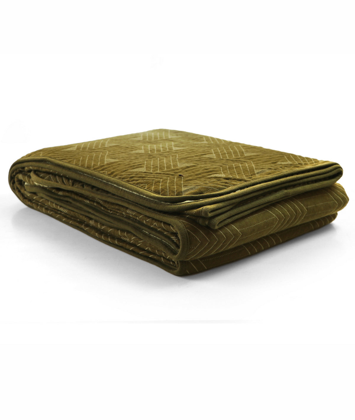 Praquet Olive & Scenic Green Cotton Knitted Single Bed AC Quilted Blanket