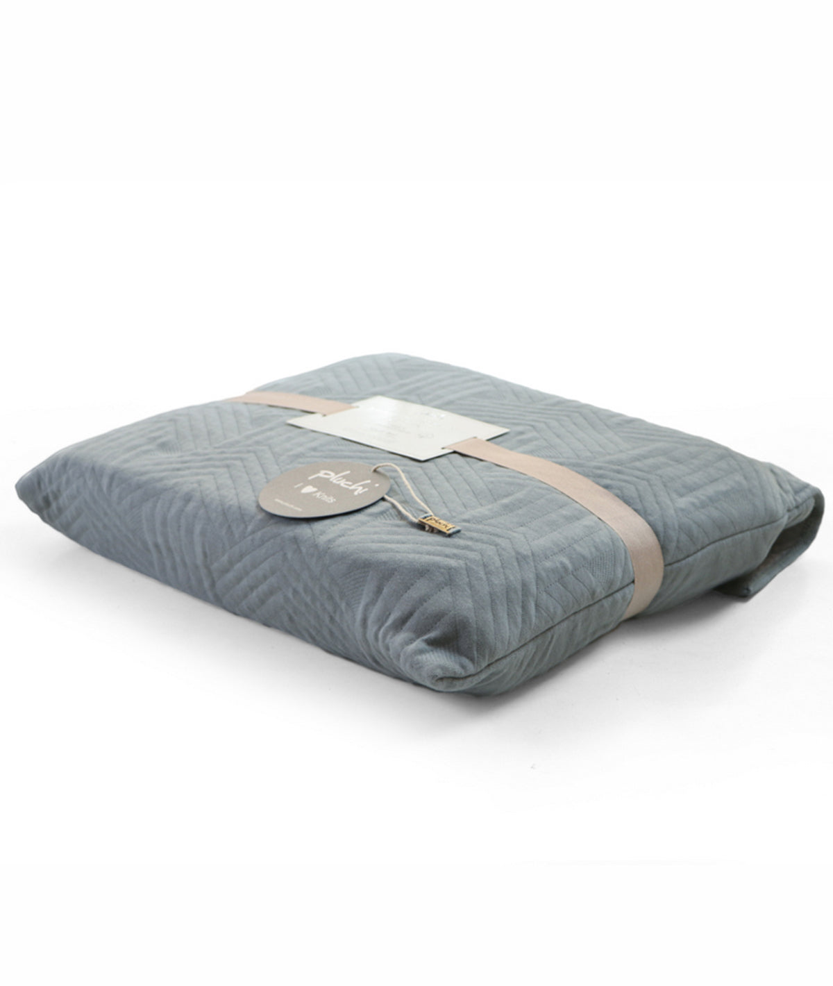 Praquet Cool Grey & Blue Grey Cotton Knitted Single Bed AC Quilted Blanket