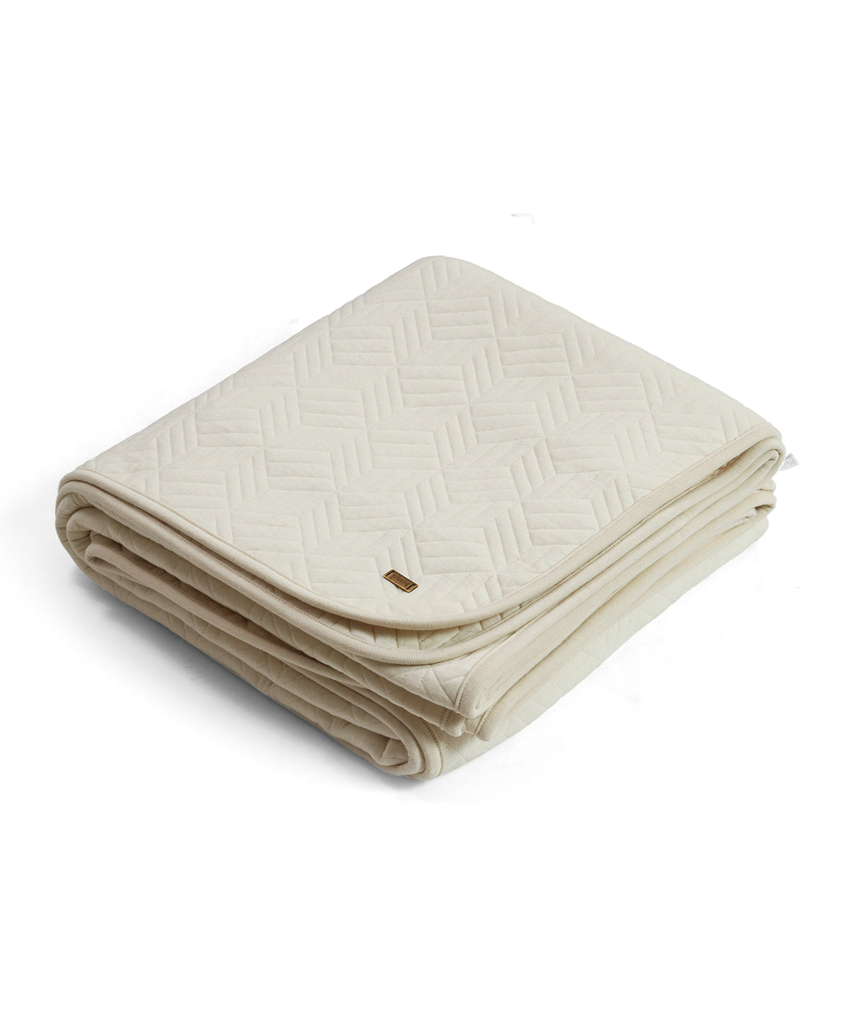 3D Cubic Single Bed Quilted Blanket (Natural)(152cm x 228cm)