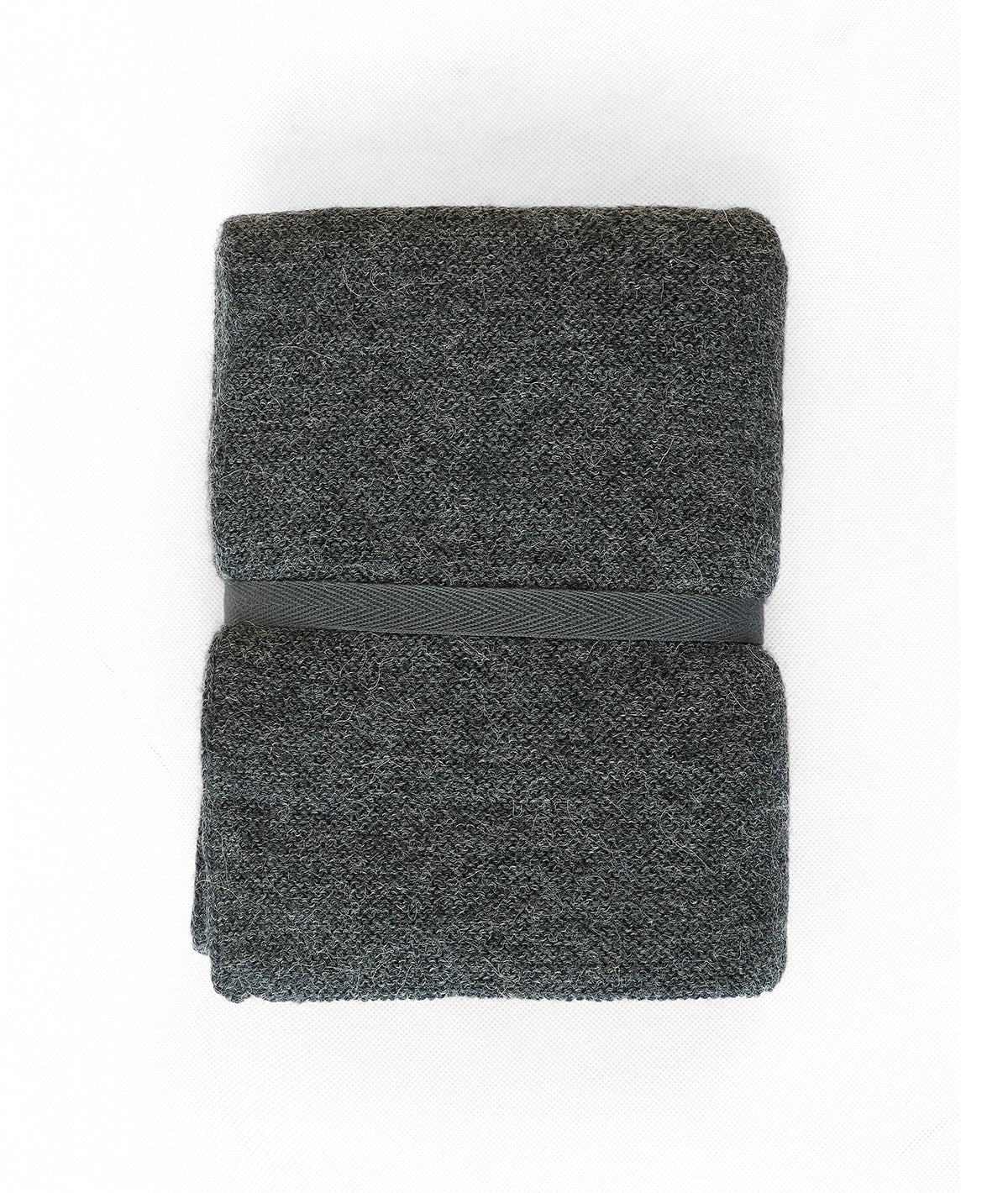 Jersey Knit Pure Merino Wool Scarf (Dark Grey Melange)