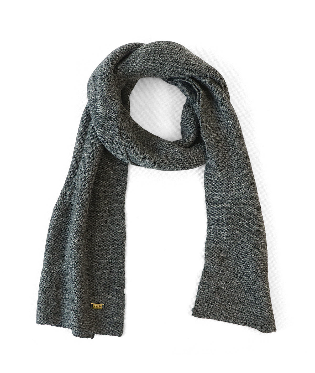 Jersey Knit Pure Merino Wool Scarf (Dark Grey Melange)