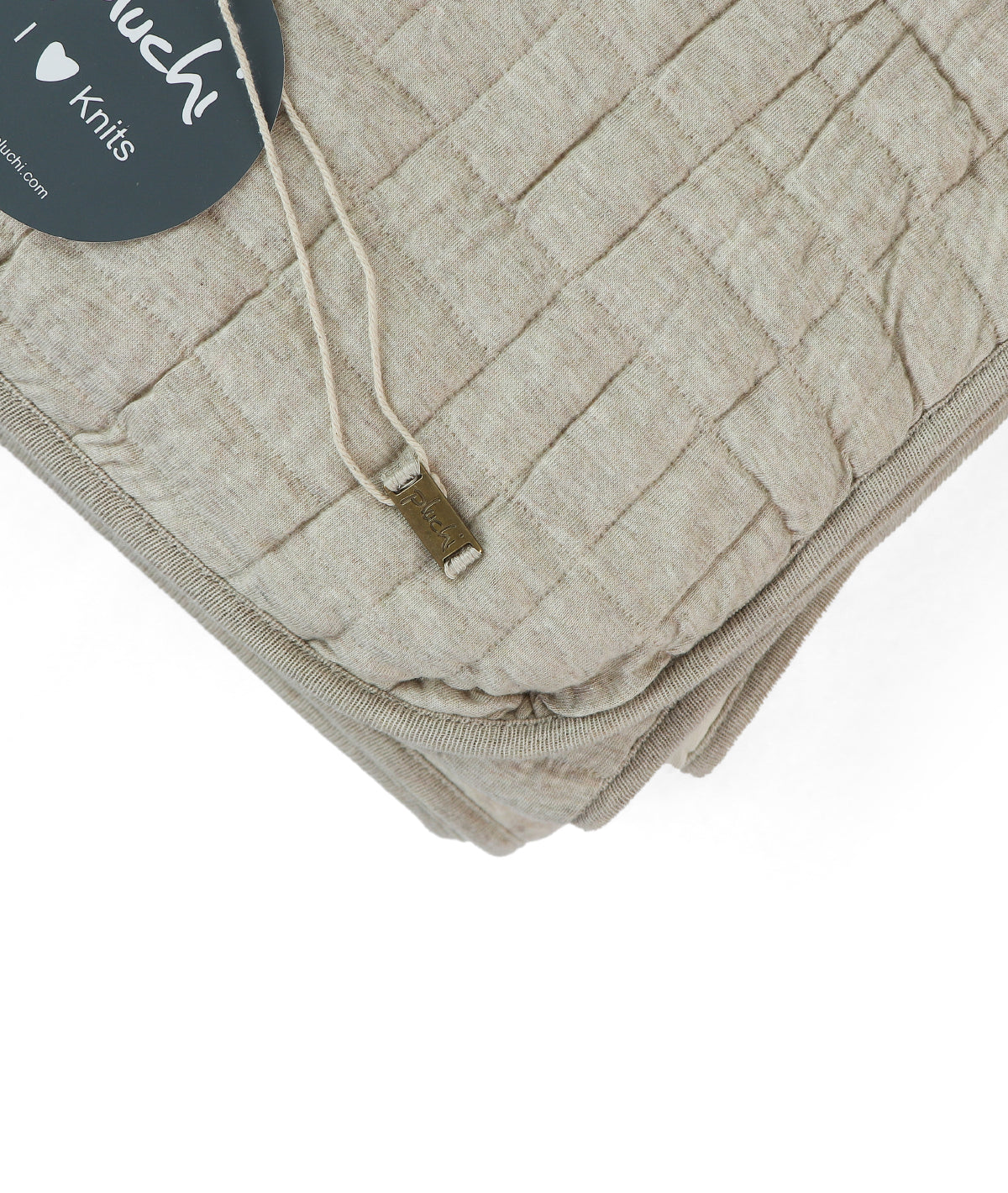 Jamie Beige Melange with Natural dyed 100% Cotton Knitted With Polyester Filled King Size Bed Cover With 2 Pillow Covers (Set of 3Pcs)