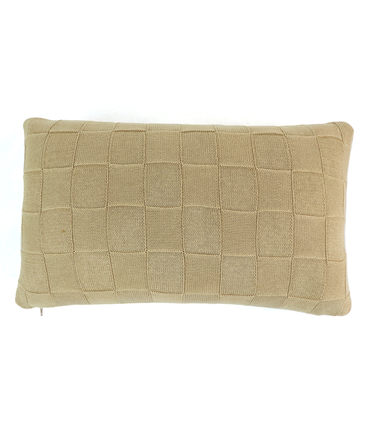 William Champagne 100% Cotton Knitted With Polyester Filled King Size Bed Cover With 2 Pillow Covers and 3 Cushion Covers (Set Of 6)