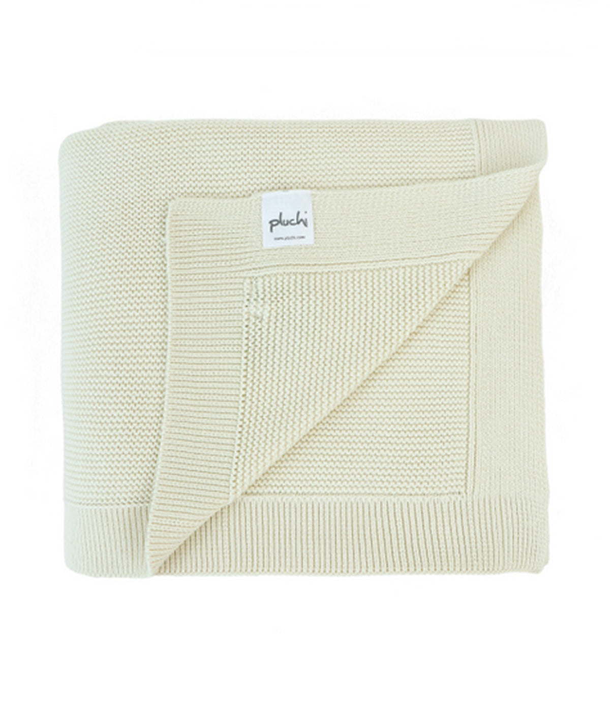 Transfer Knit Cotton Knitted AC blanket / Dohar for Round the Year Use in Natural Color  (152 cm x 228 cm)