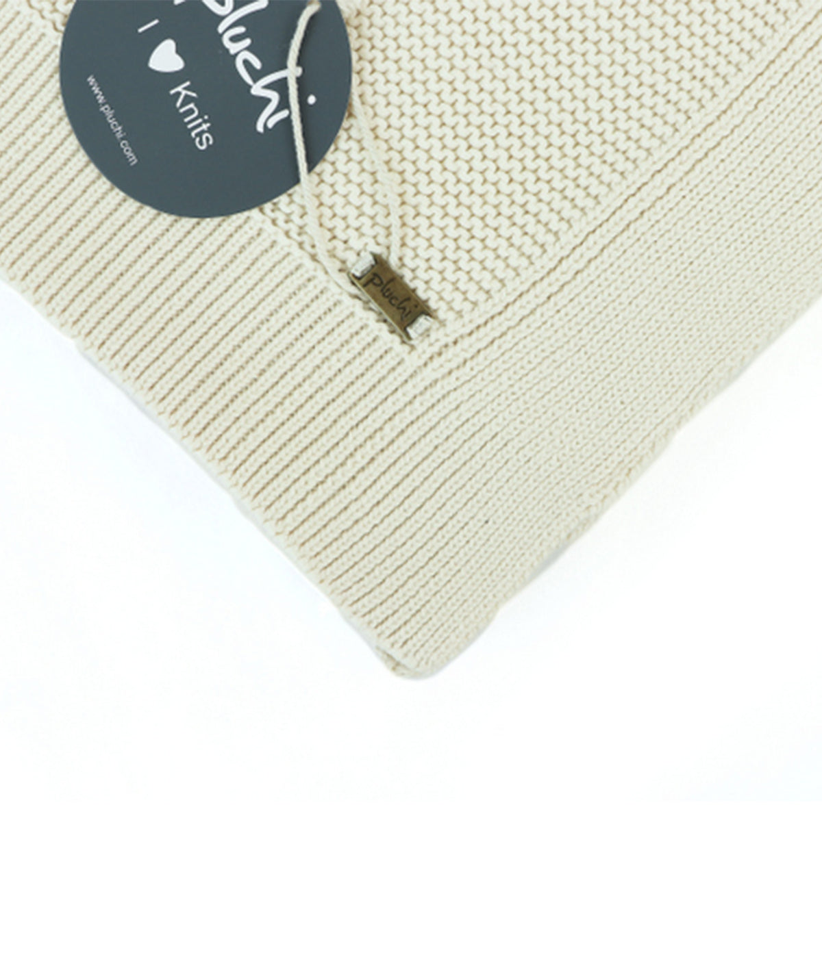 Transfer Knit Cotton Knitted AC blanket / Dohar for Round the Year Use in Natural Color  (152 cm x 228 cm)