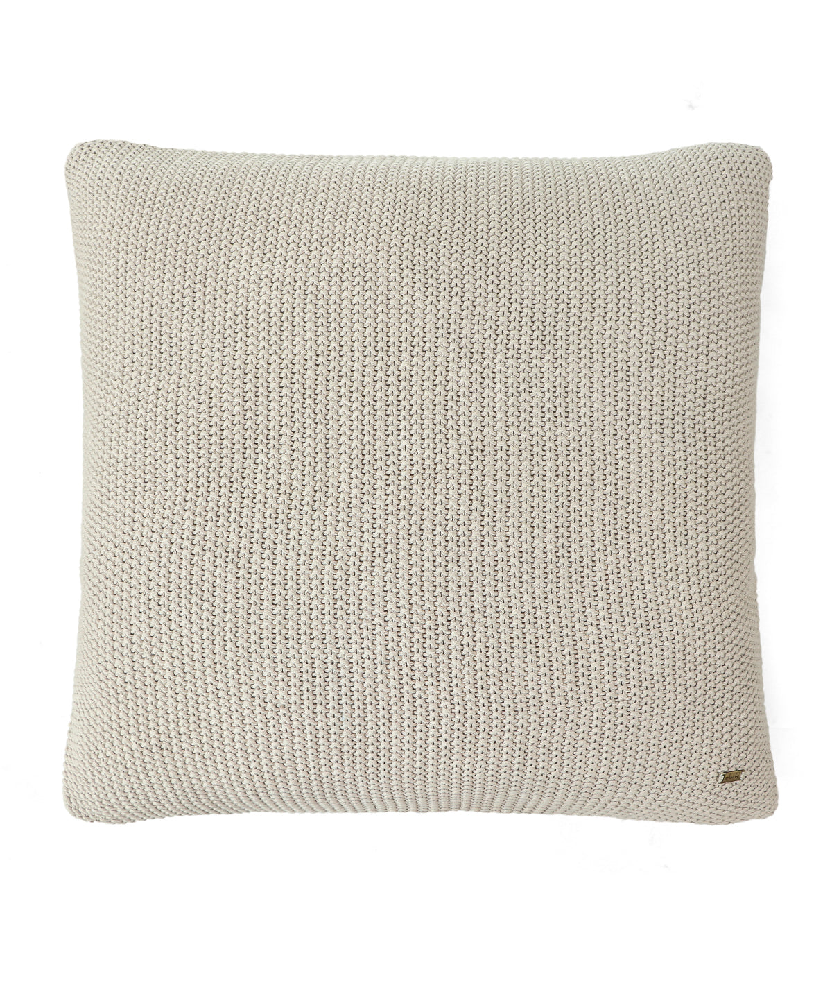 Moss Knit Pale Whisper Cotton Knitted Decorative 24 X 24 Inches Cushion Cover