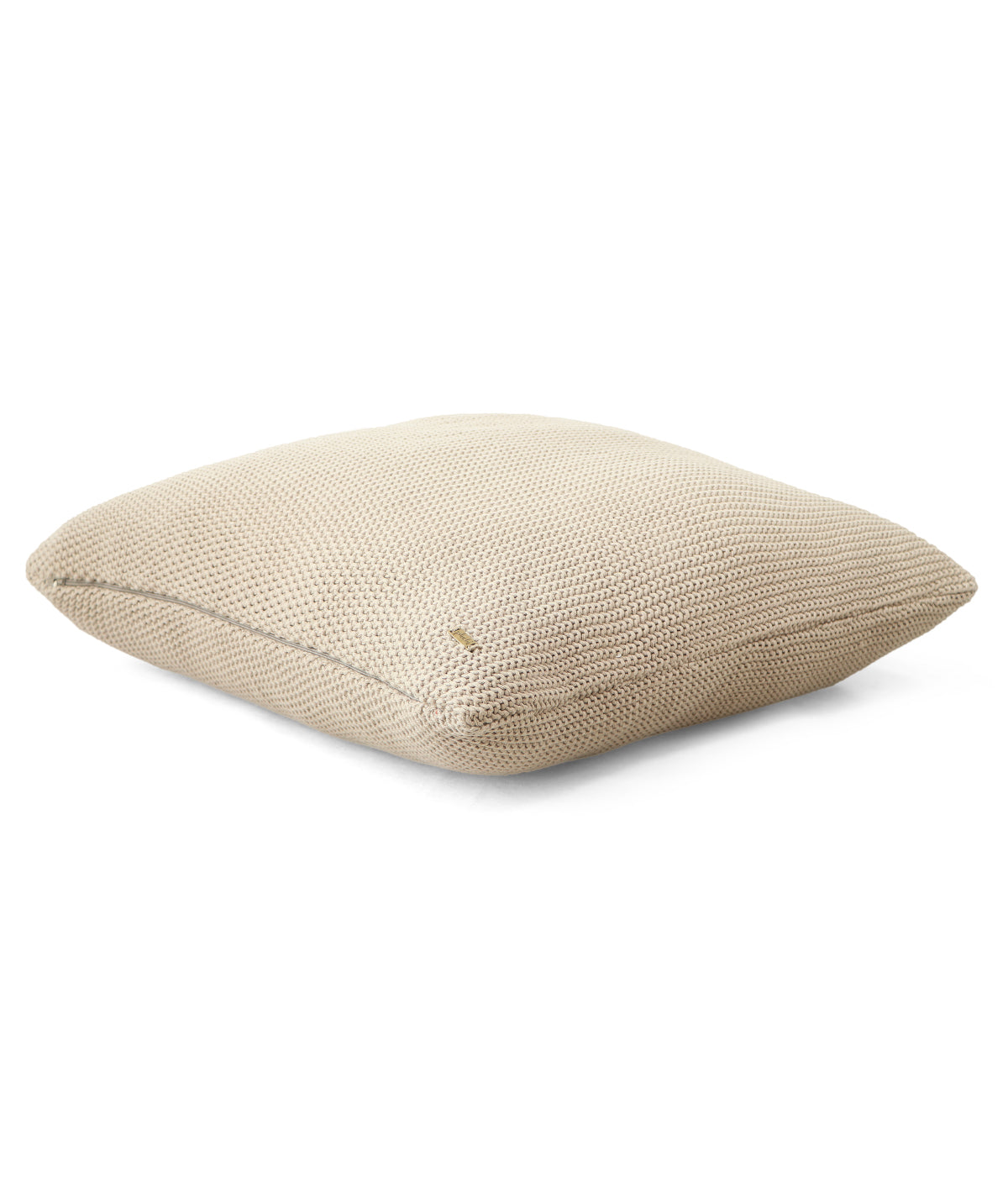 Moss Knit Stone Cotton Knitted Decorative 24 X 24 Inches Cushion Cover