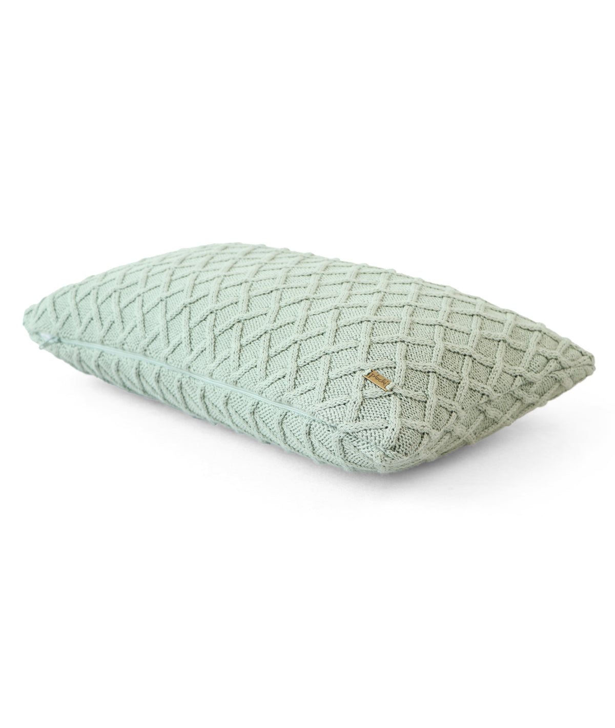 Crest Desert Sage Cotton Knitted Decorative 12 X 20 Inches Cushion Cover