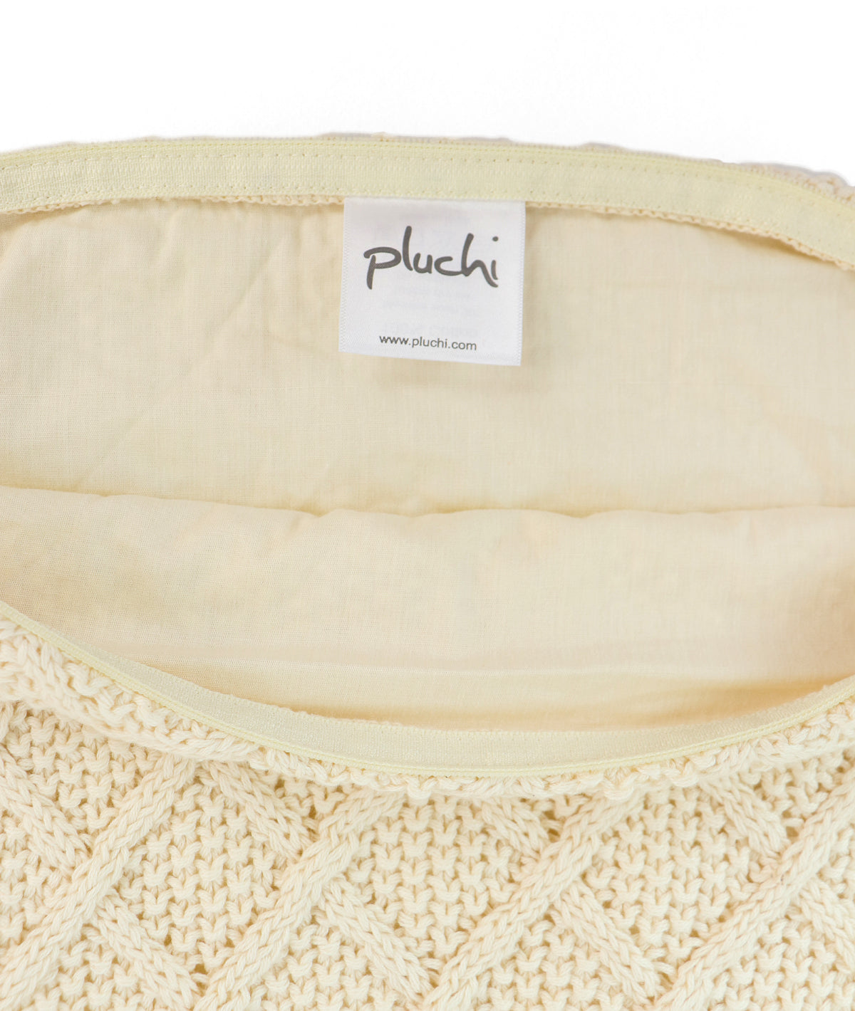 Shannon Natural Cotton Knitted Decorative 16 X 16 Inches Cushion Cover