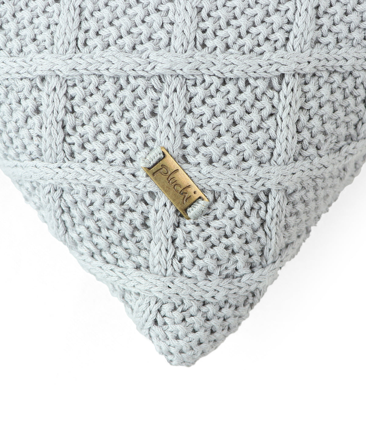 Shannon Cool Grey Cotton Knitted Decorative 12 X 20 Inches Cushion Cover