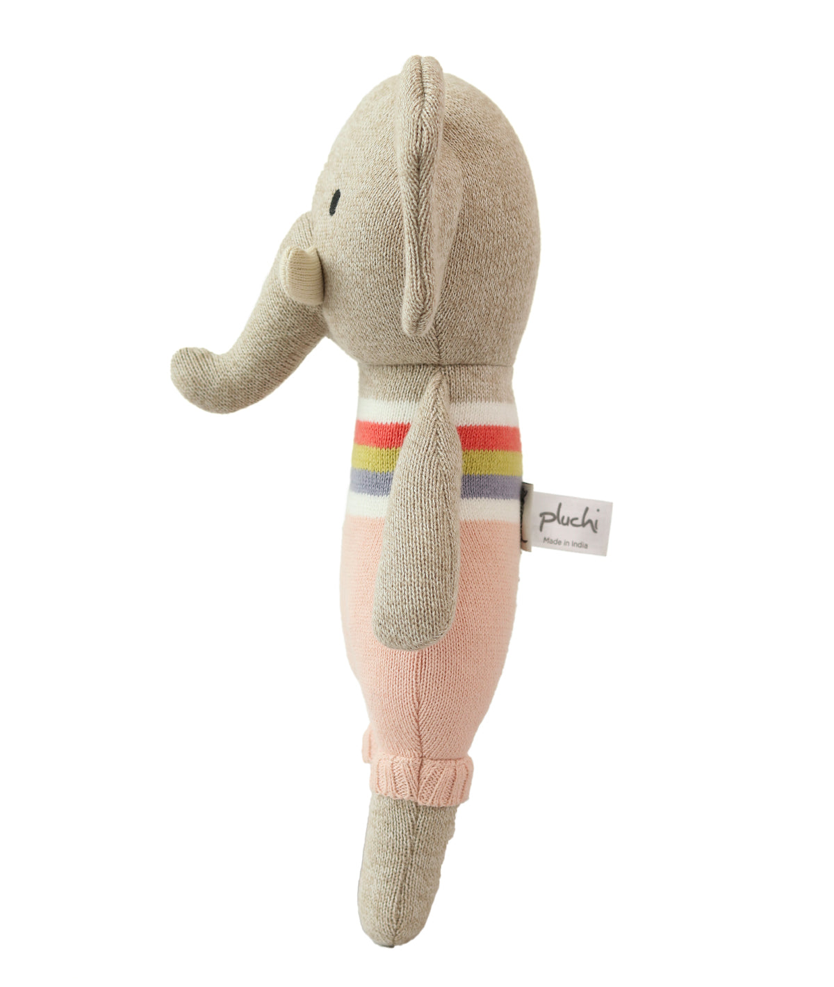 Ellie Elephant- Cotton Knitted Stuffed Soft Toy (Multi Color)