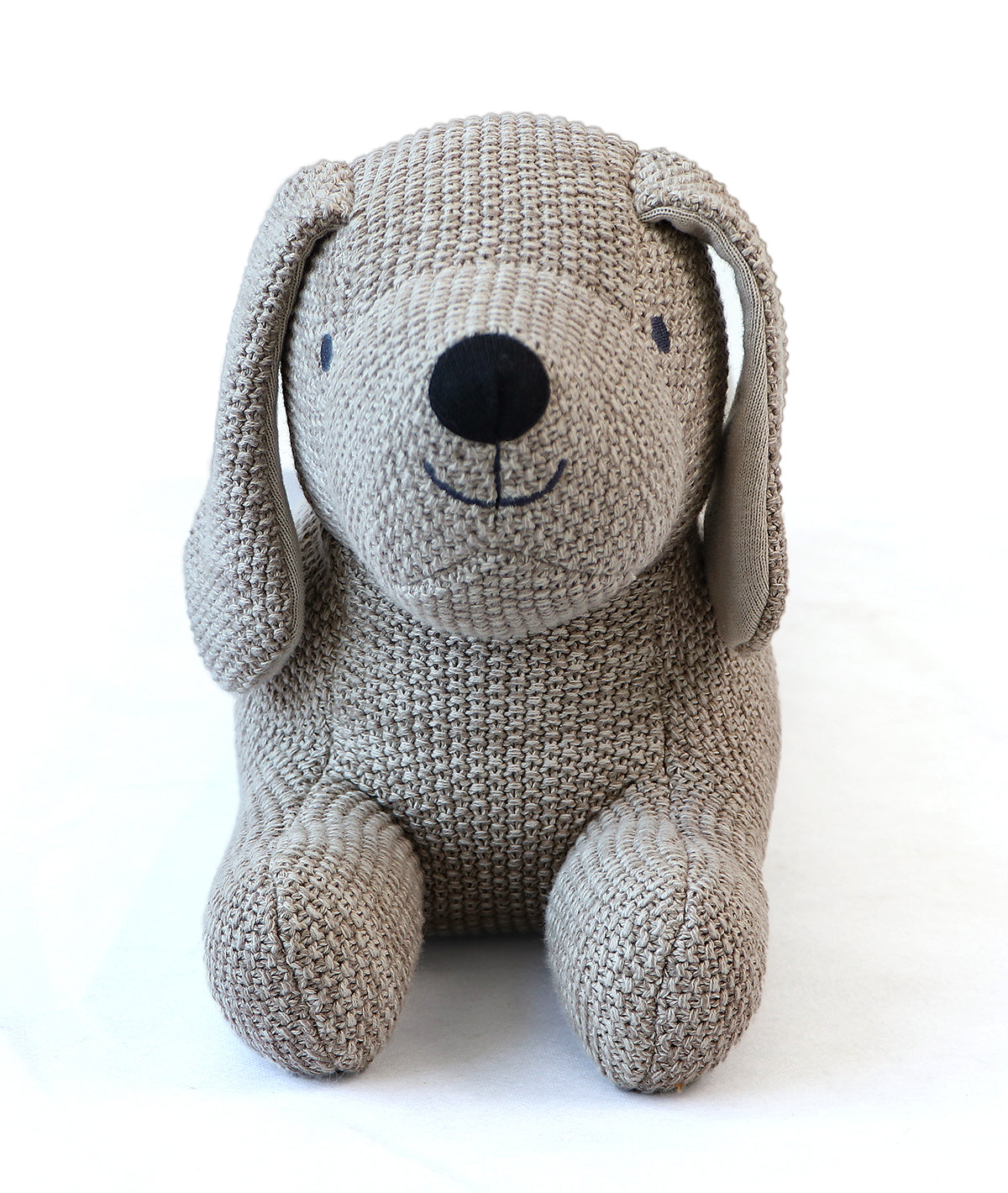 Max Dog Cotton Knitted Stuffed Soft Toy (Beige & Pale Whisper)