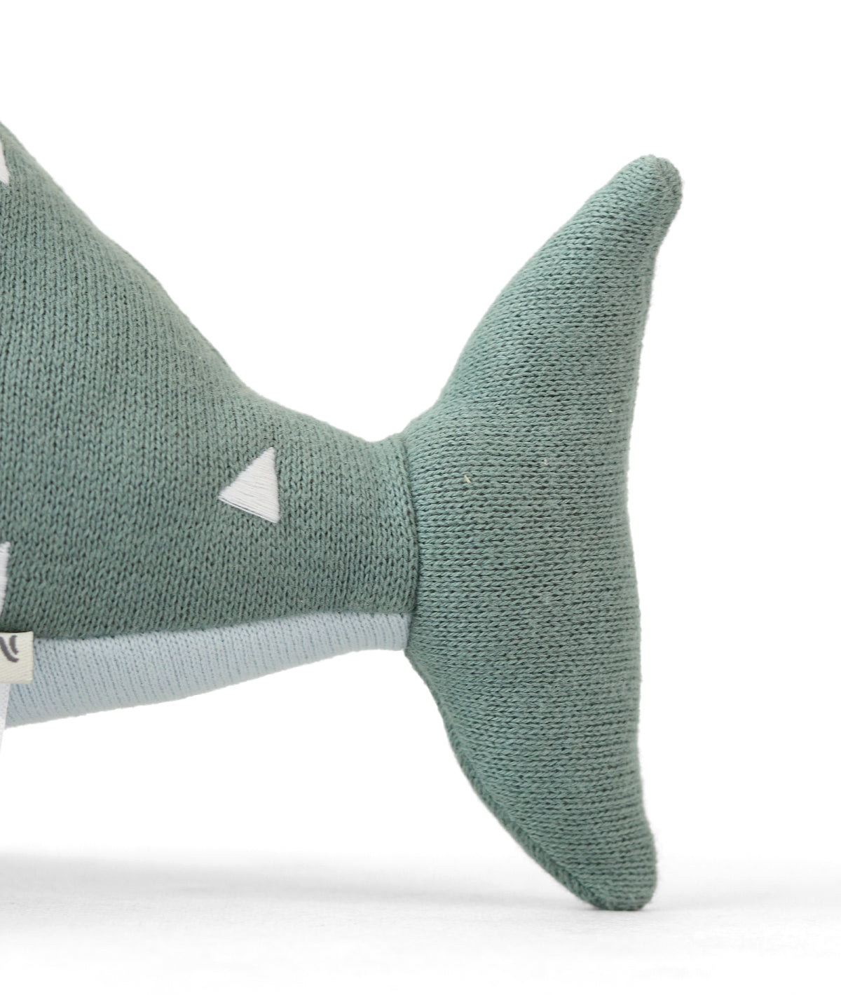 Baby Shark Cotton Knitted Stuffed Soft Toy (Medium Blue & Baby Blue)