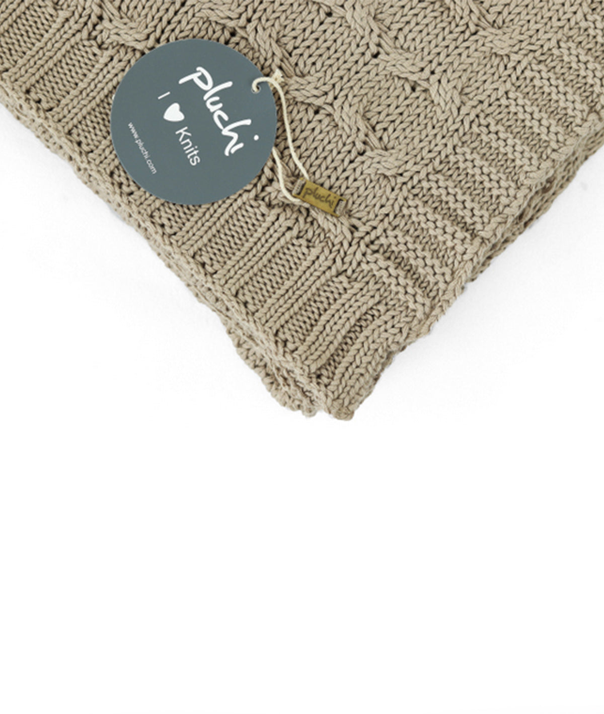 Kelly Knit Cotton Knitted All Season AC Throw Blanket (Stone)