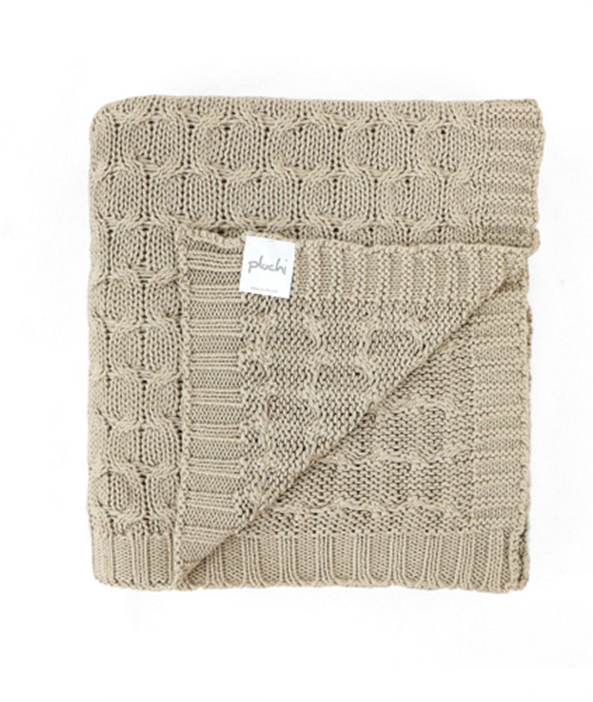 Kelly Knit Cotton Knitted All Season AC Throw Blanket (Stone)