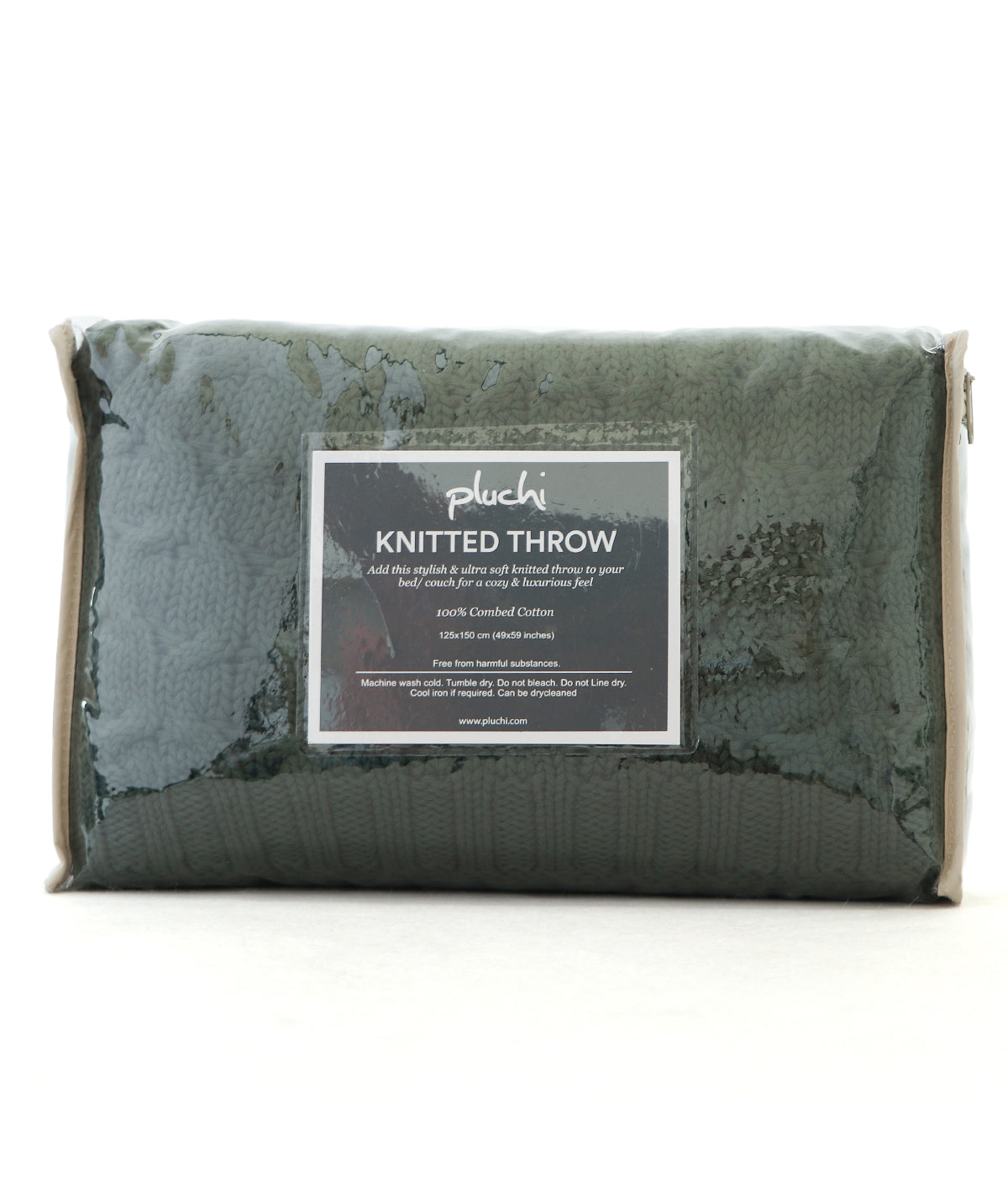 Kelly Knit Cotton Knitted All Season AC Throw Blanket (Bermuda Green)