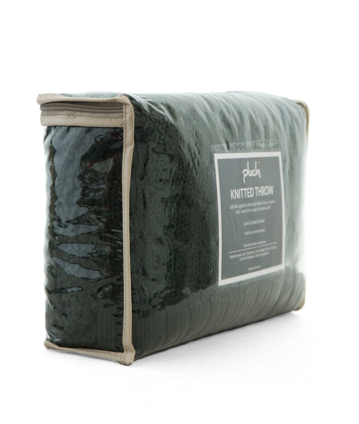 Kelly Knit Cotton Knitted All Season AC Throw Blanket (Bermuda Green)