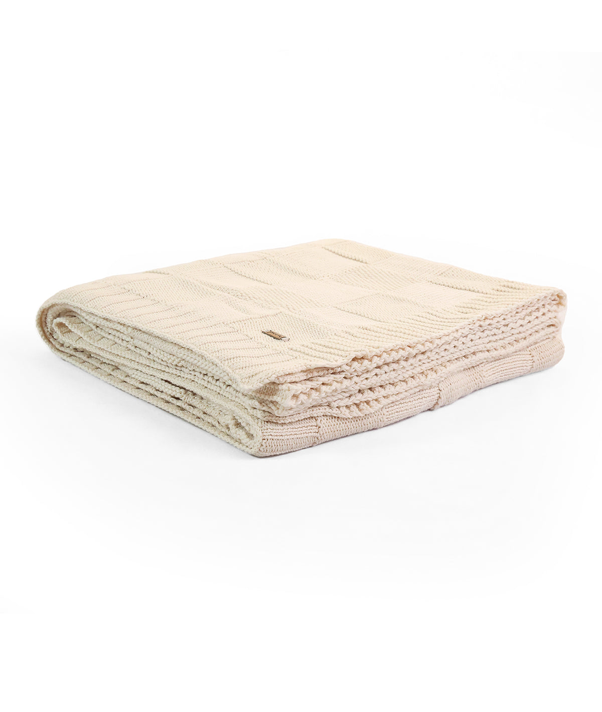 Nora Natural Color 100% Cotton Knitted All Season AC Throw Blanket (12 ...