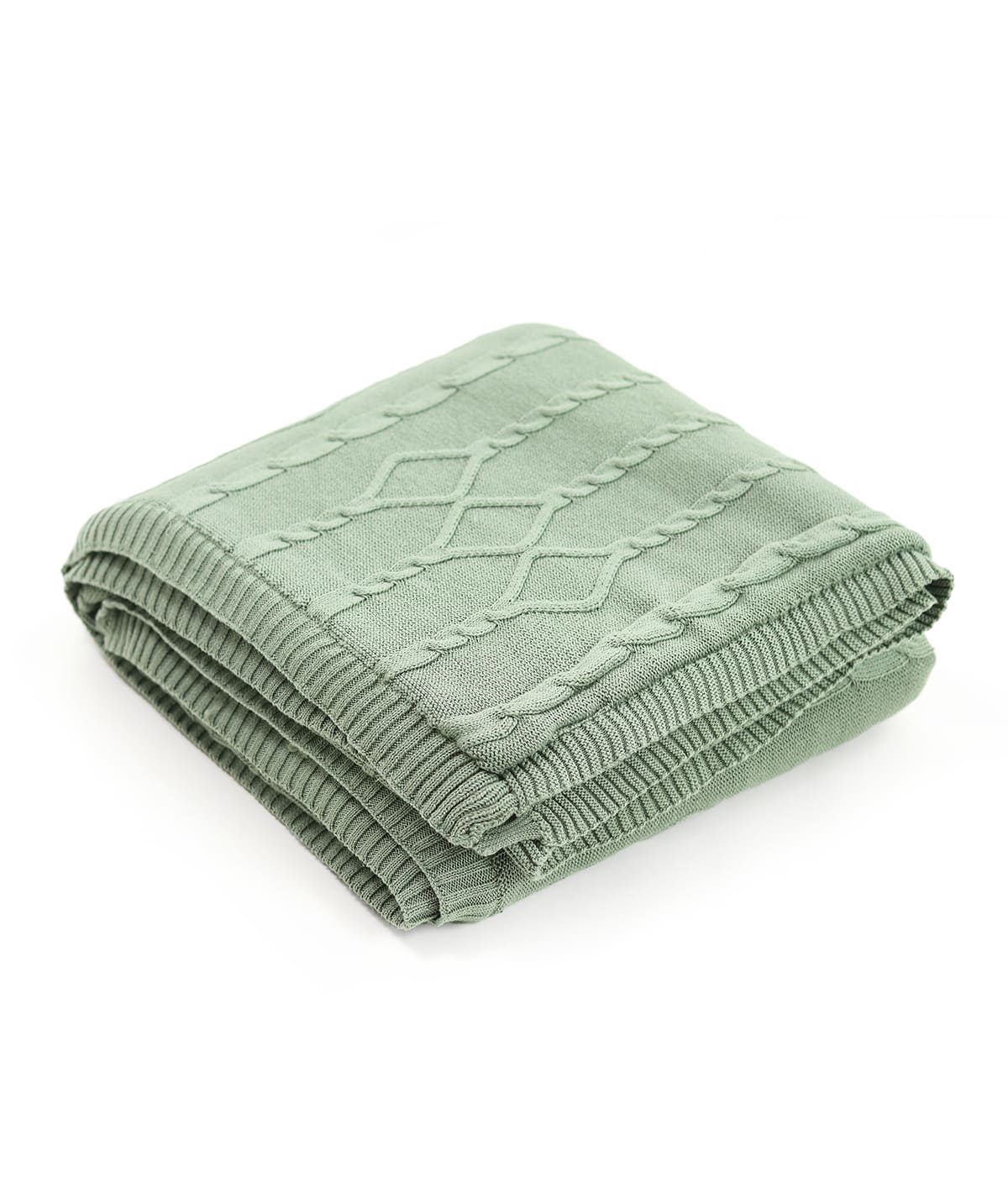 buy online cotton knitted sherpa throws