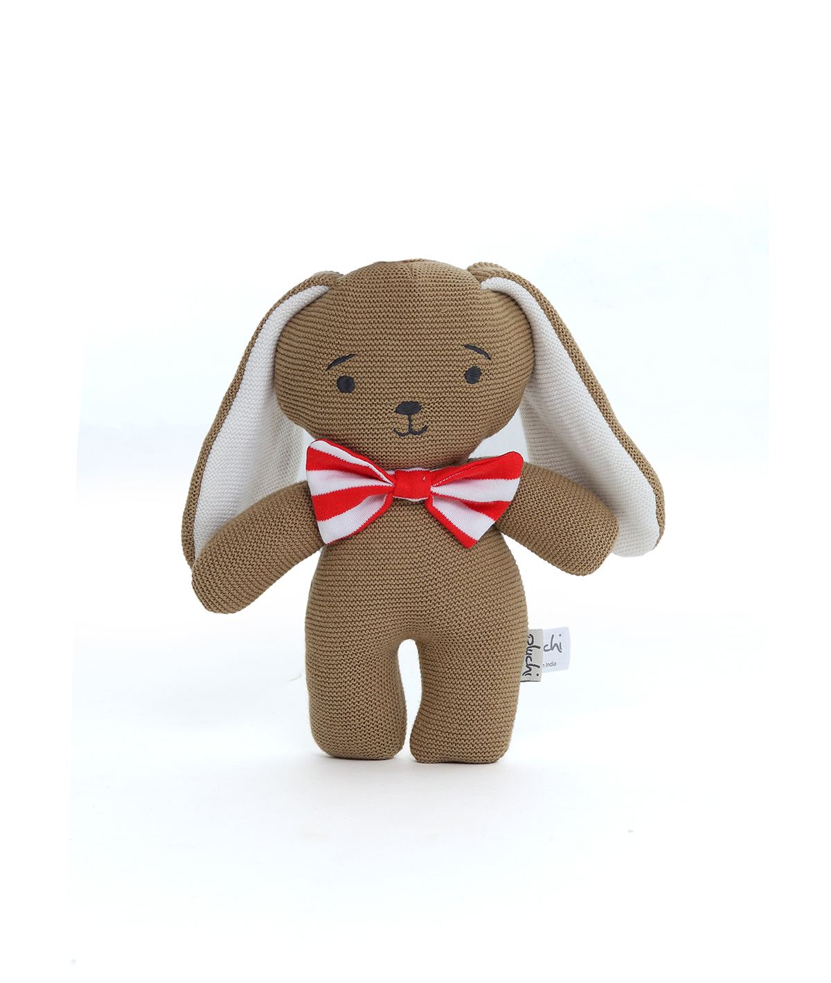 Mr. Bunny Rabbit Mr. Bunny Rabbit Cotton Knitted Stuffed Soft Toy (Natural, Light Brown ...