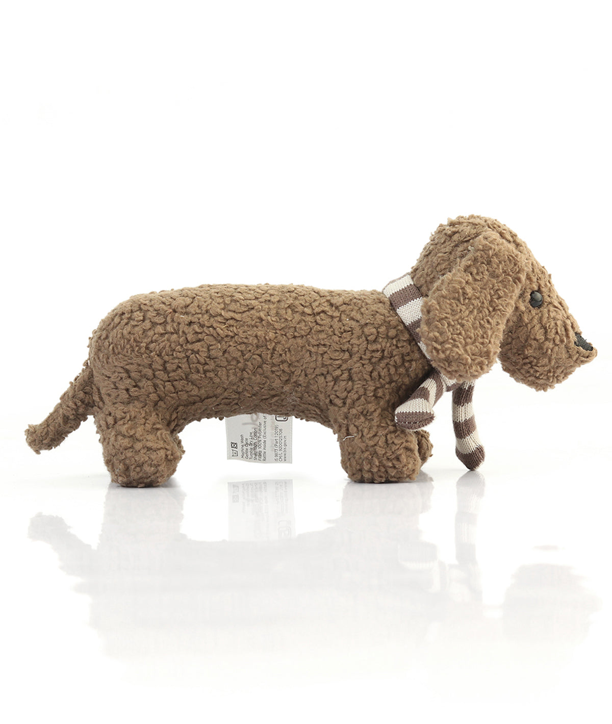Bruno Dog Cotton Knitted Stuffed Soft Toy (Warm Grey)