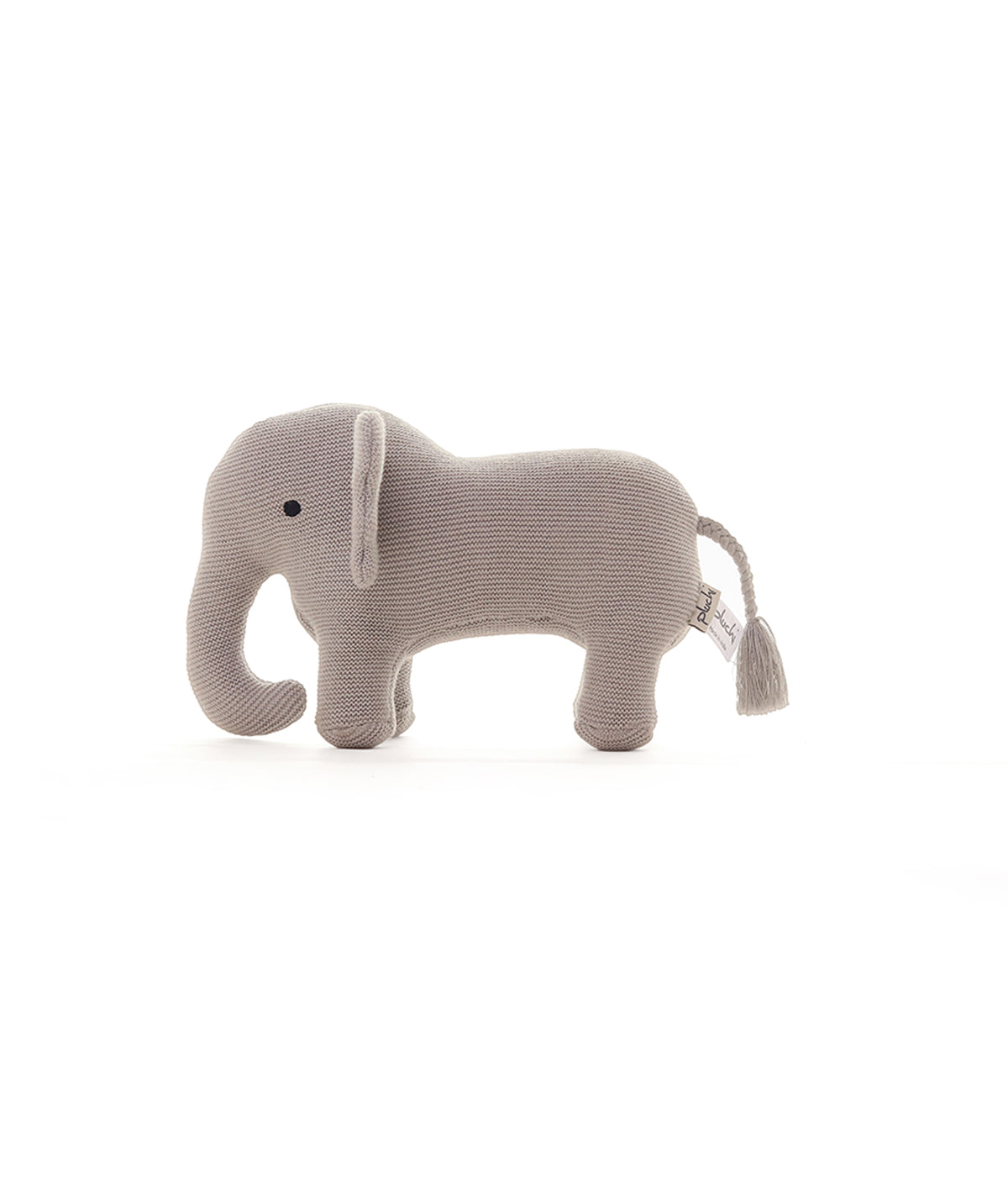 Haku Elephant Cotton Knitted Stuffed Soft Toy (Cool Grey)