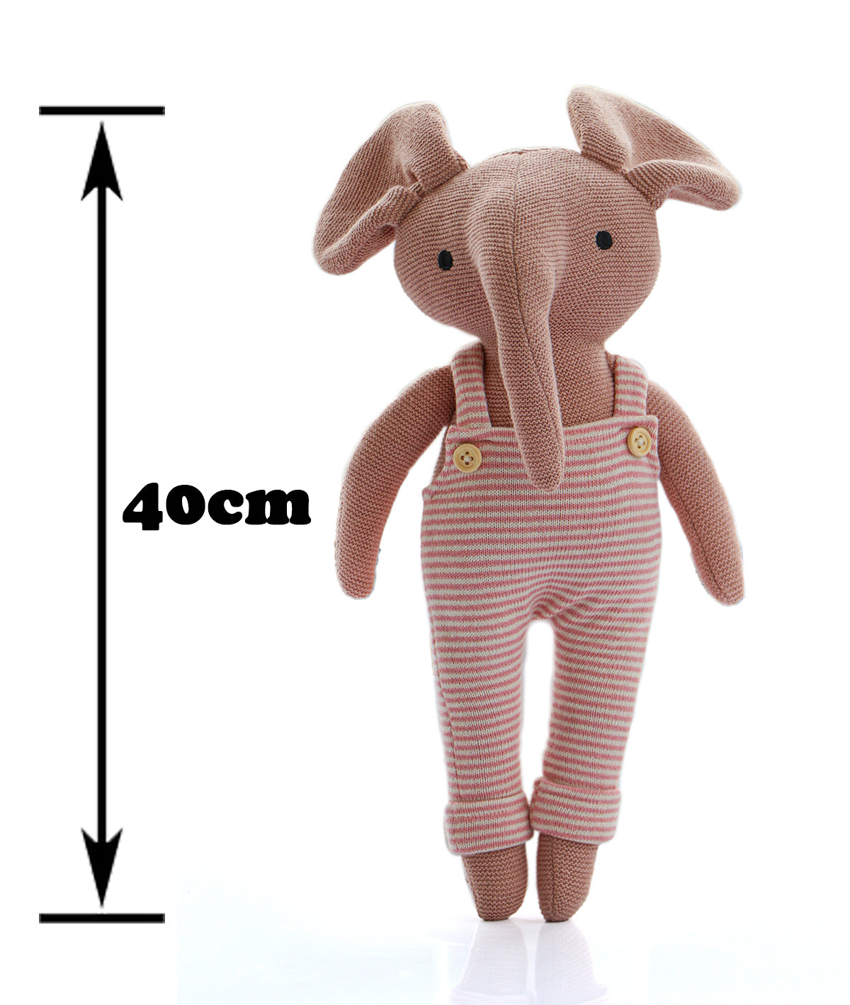 Cute Hulk Pale Pink Color Cotton Knitted Stuffed / Plush / Soft Toy for Babies and Kids