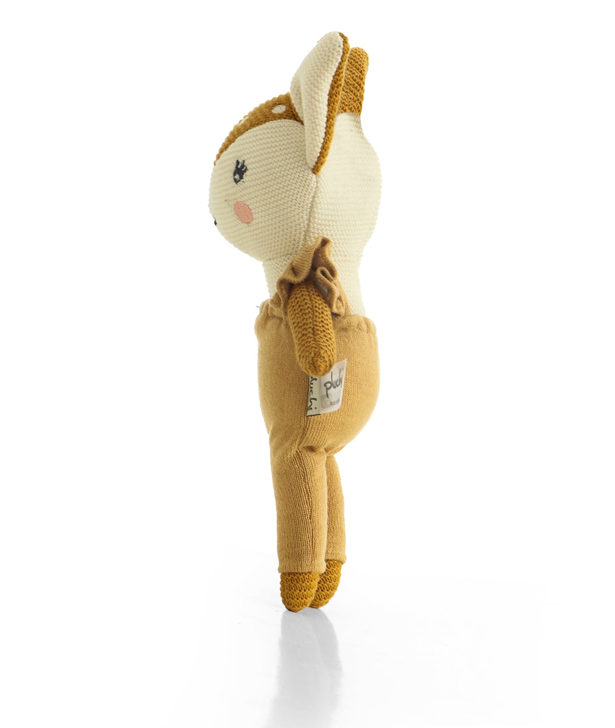 Classy Fox-  Cotton Knitted Stuffed Soft Toy (Mustard & Ivory)