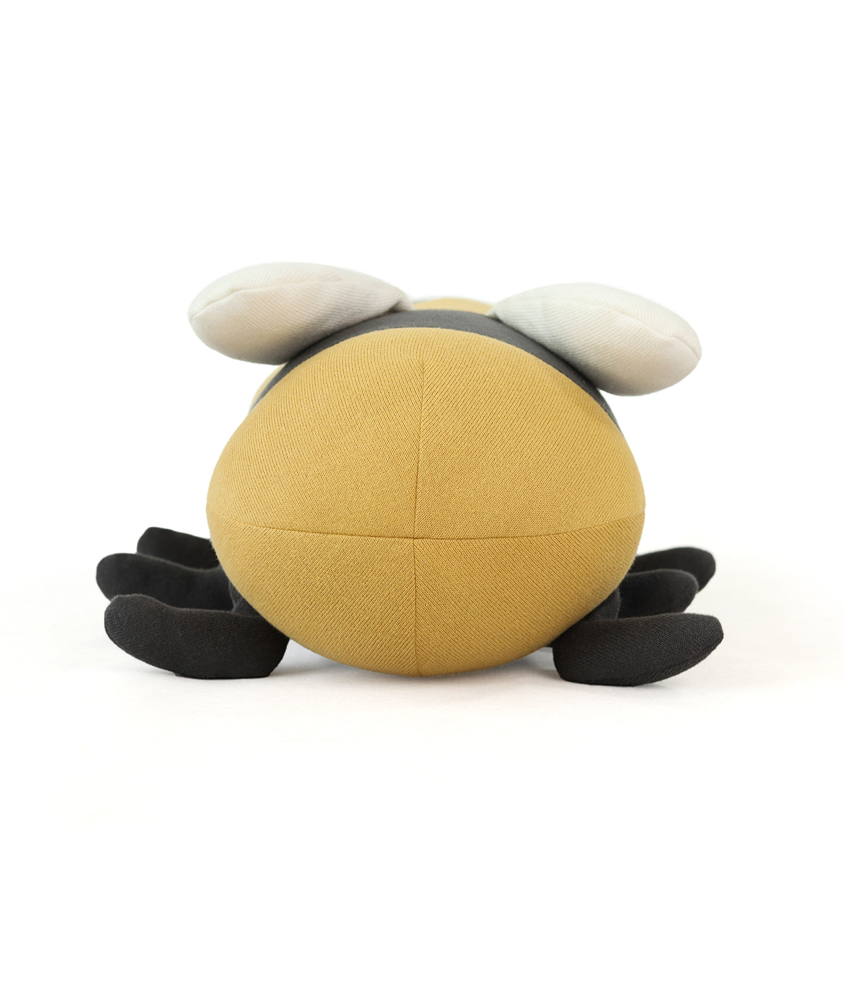 Honey Bee Cotton Knitted Stuffed Soft Toy (Dark Grey & Honey Gold)