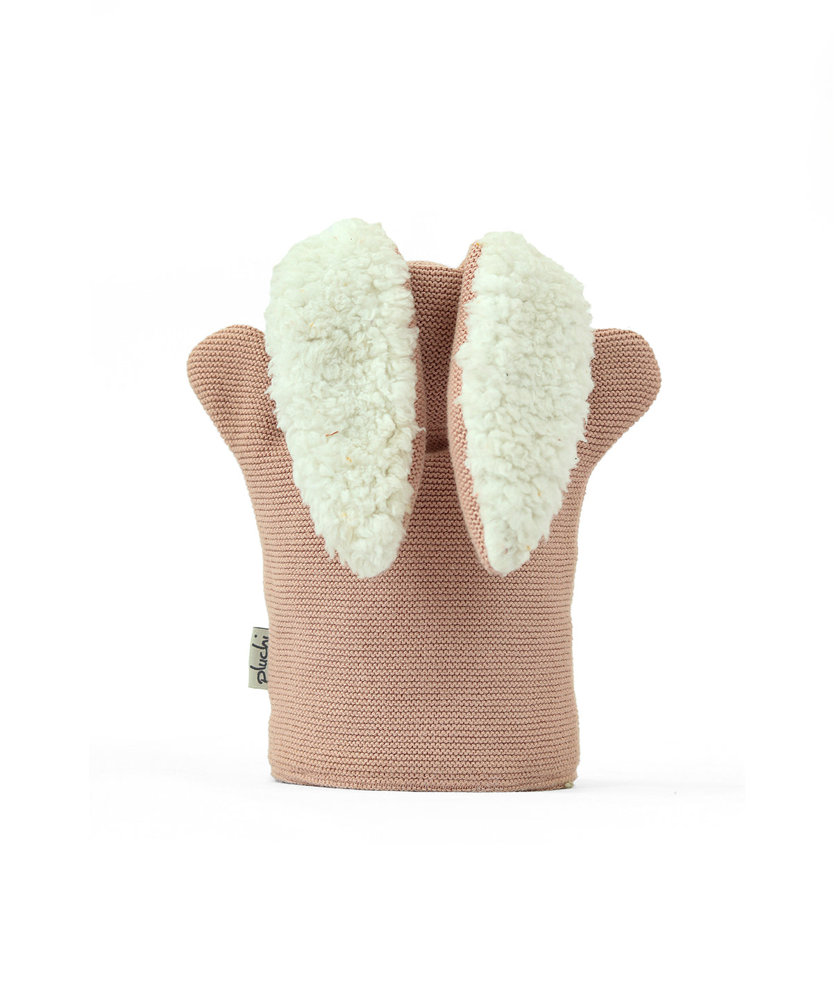 Rabbit Hand Puppet Cotton Knitted Stuffed Soft Toy (Pale Pink) – Pluchi ...
