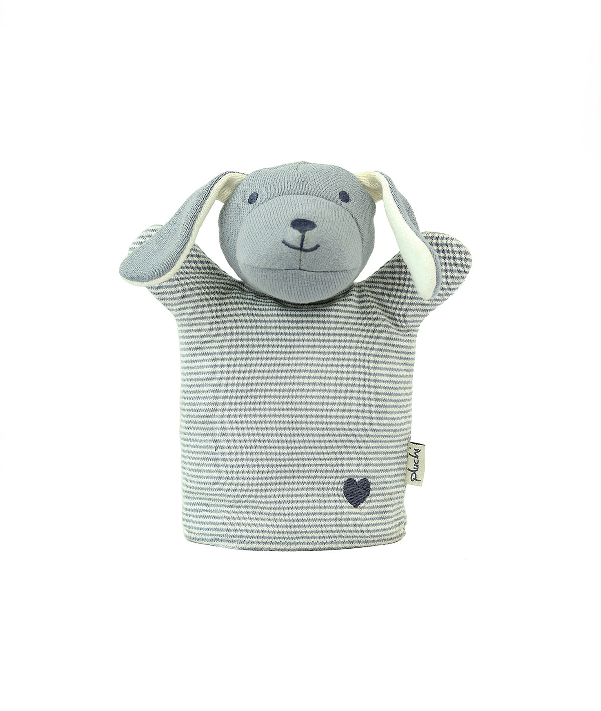 Dog Hand Puppet Cotton Knitted Stuffed Soft Toy (Blue)