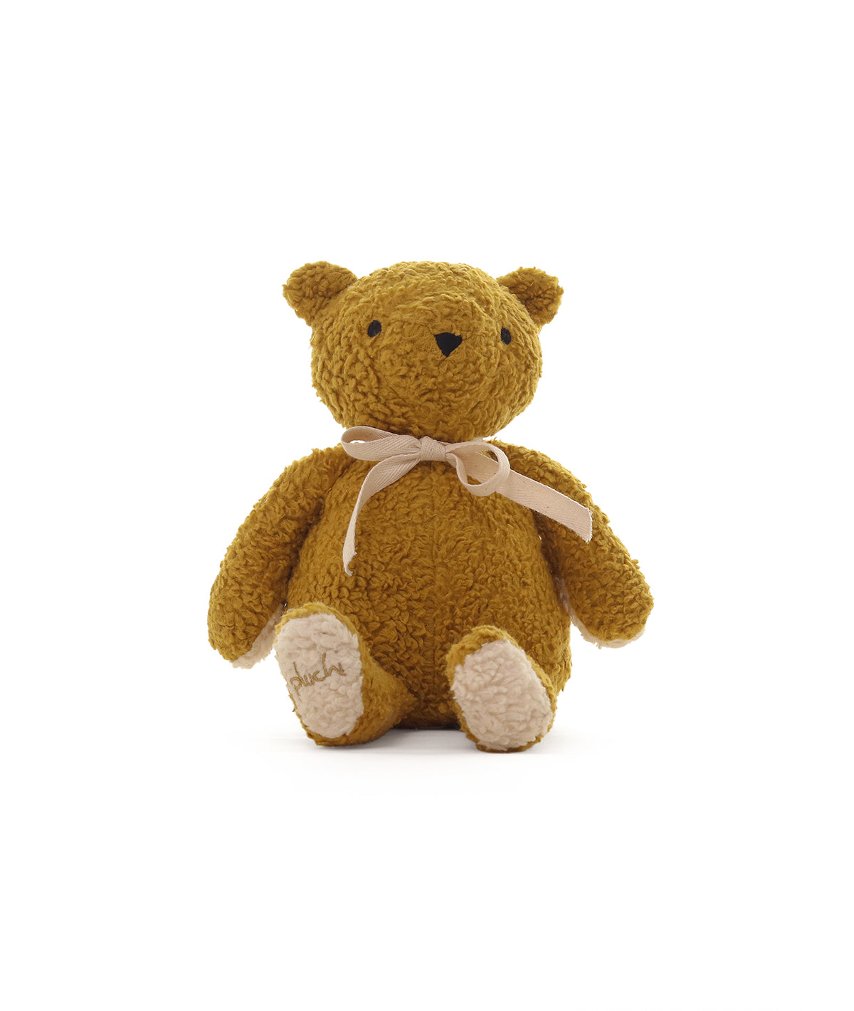 Mr. Fluff Cotton Knitted Stuffed Soft Toy (Honey Gold)