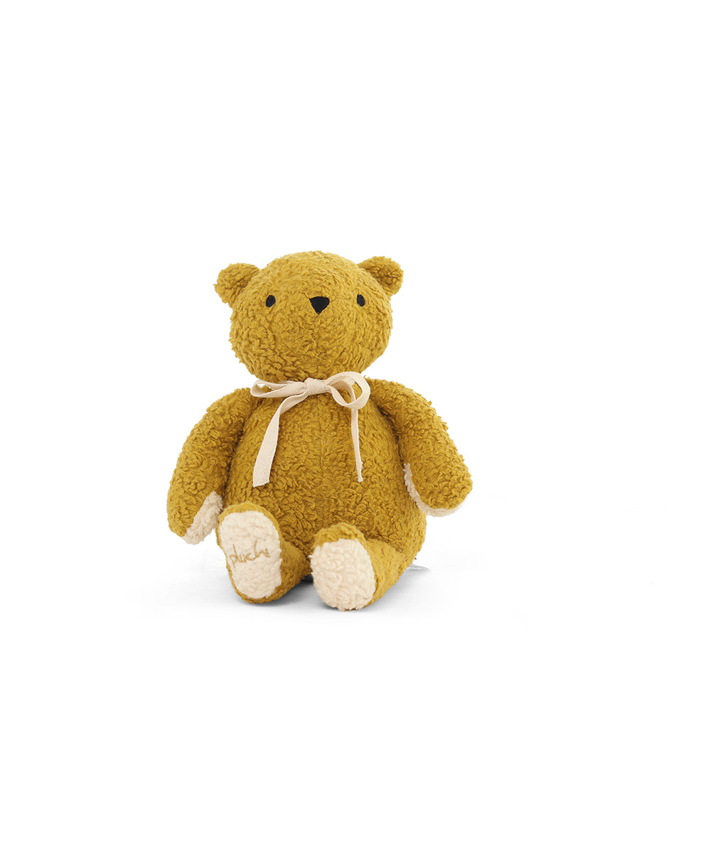 Mr. Fluff Cotton Knitted Stuffed Soft Toy (Honey Gold) – Pluchi Online