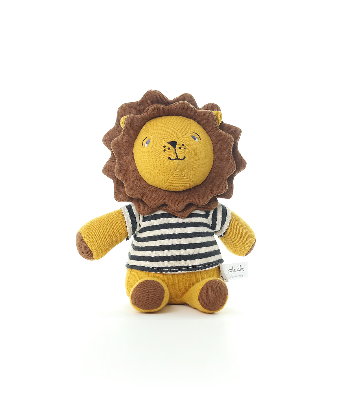 Jake the Lion Cotton Knitted Stuffed Soft Toy (Light Camel & Dull Copper Color)
