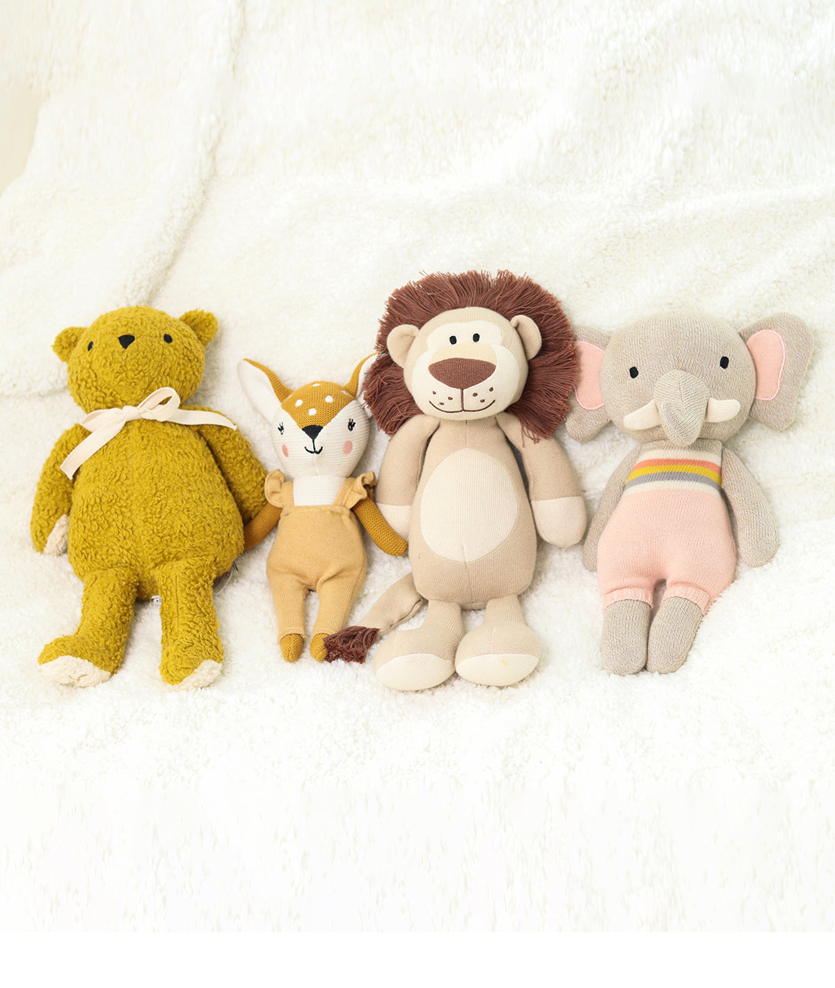 Ellie Elephant- Cotton Knitted Stuffed Soft Toy (Multi Color