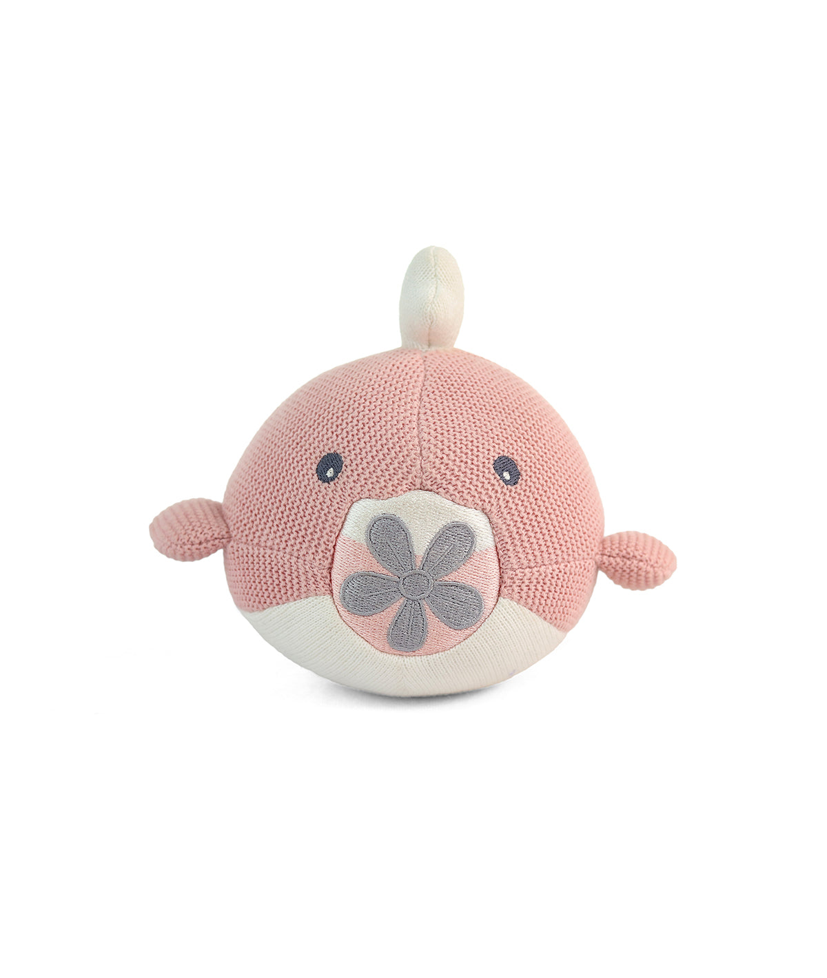 Marlow Fish Cotton Knitted Stuffed Soft Toy for Babies & Kids (Pink & Natural)