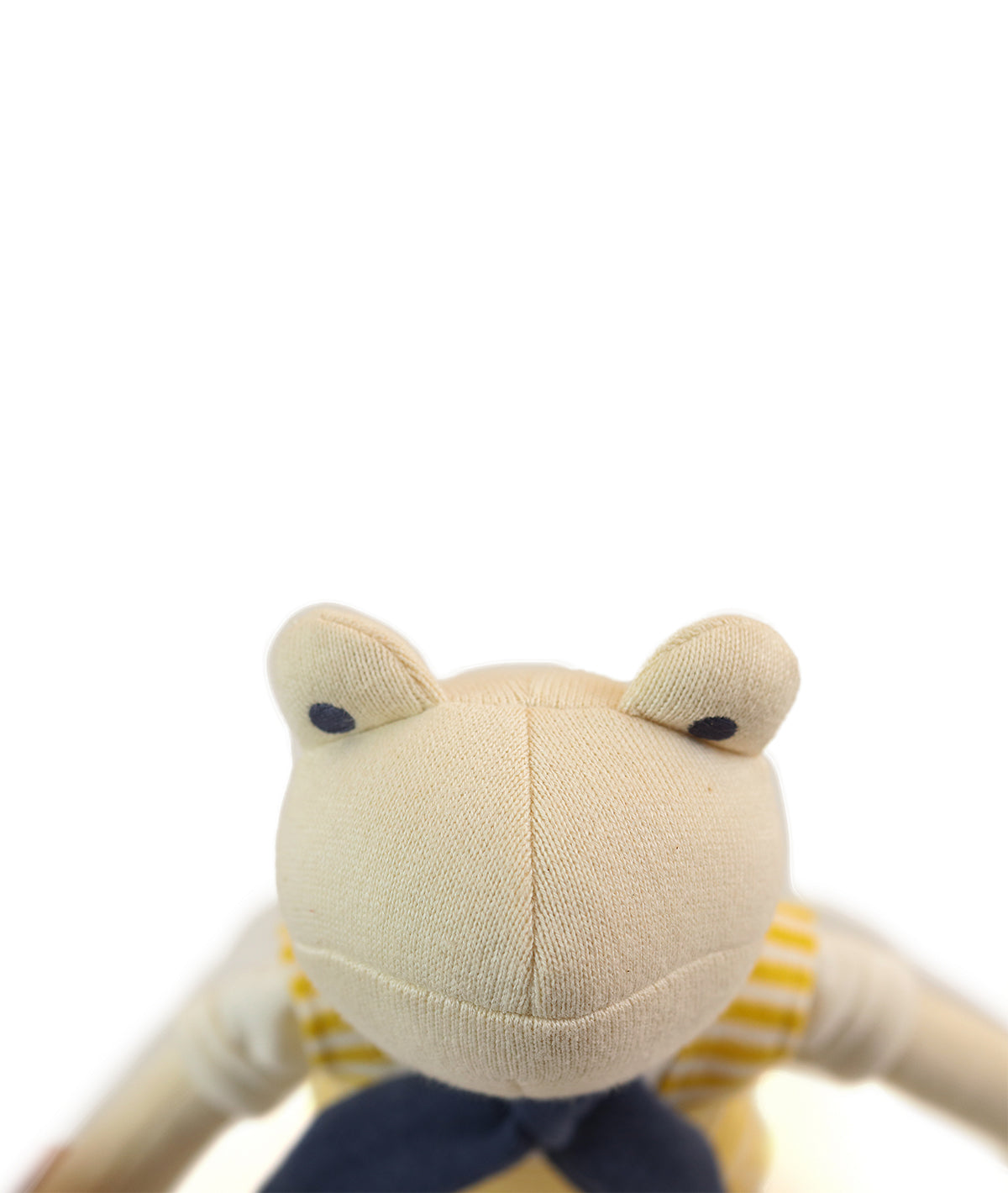 Puddles the Toad Cotton Knitted Stuffed Soft Toy for Babies & Kids (Natural & Medium Yellow)