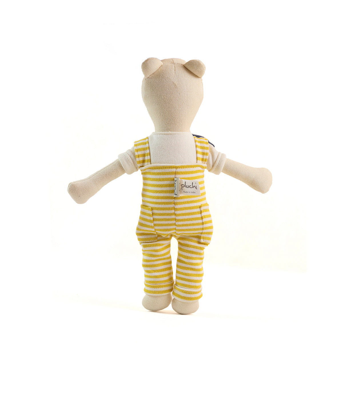 Puddles the Toad Cotton Knitted Stuffed Soft Toy for Babies & Kids (Natural & Medium Yellow)