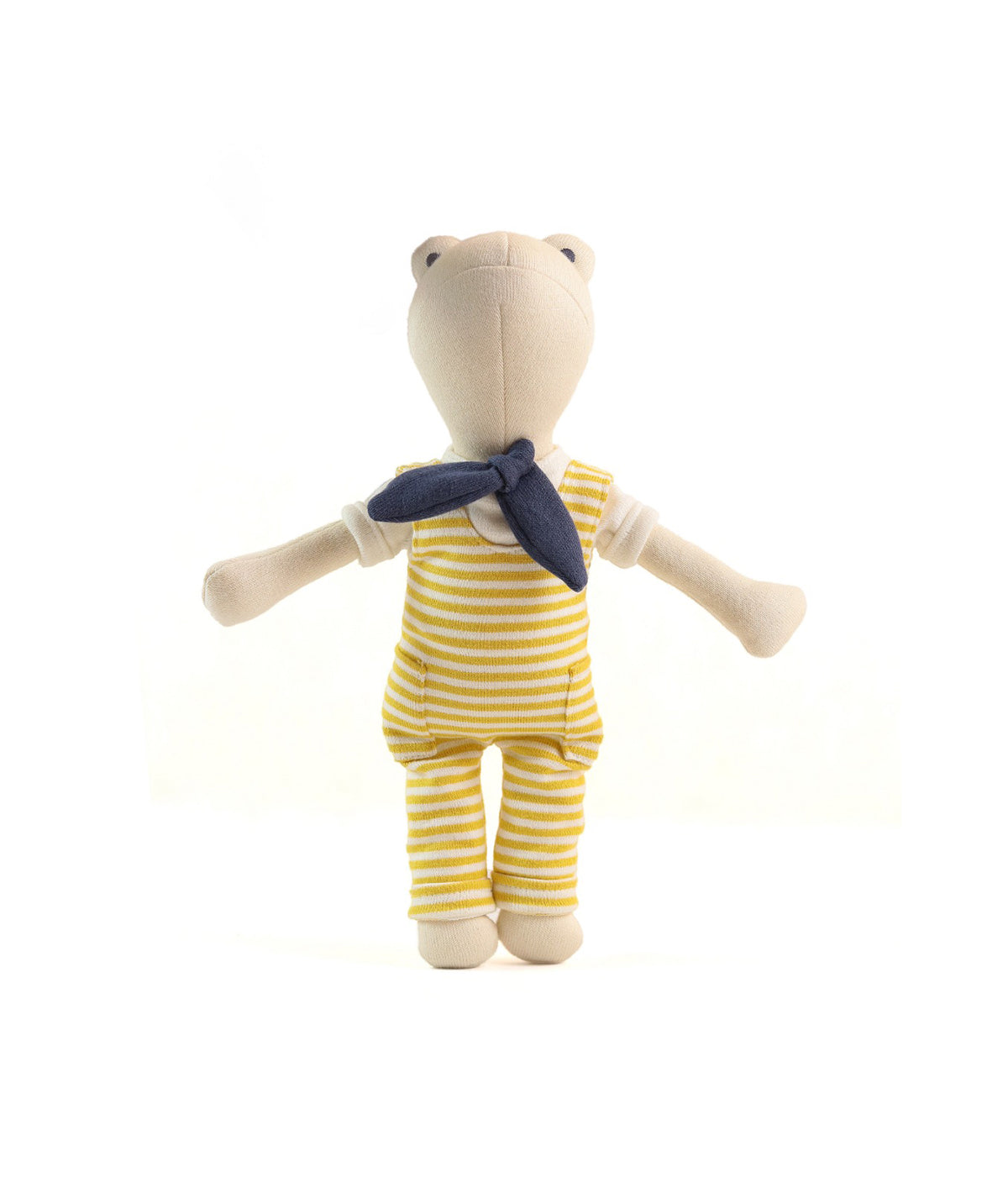 Puddles the Toad Cotton Knitted Stuffed Soft Toy for Babies & Kids (Natural & Medium Yellow)