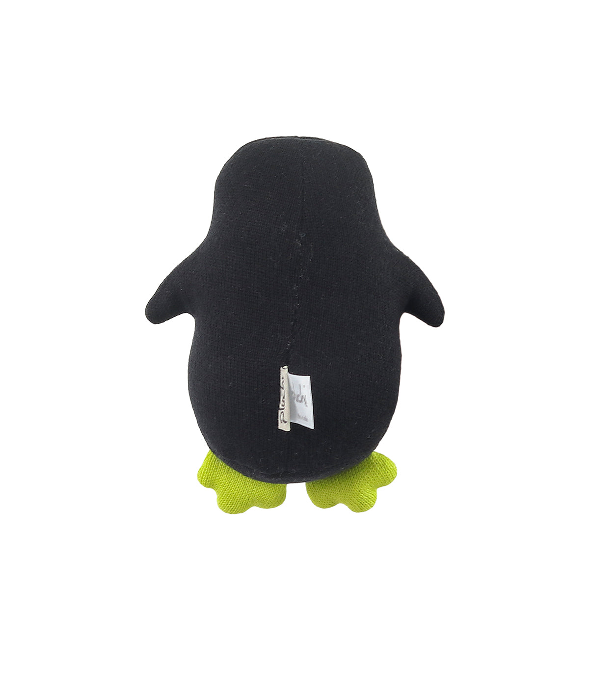 Snowy Penguin Cotton Knitted Stuffed Soft Toy (Black, Ivory & Neon)