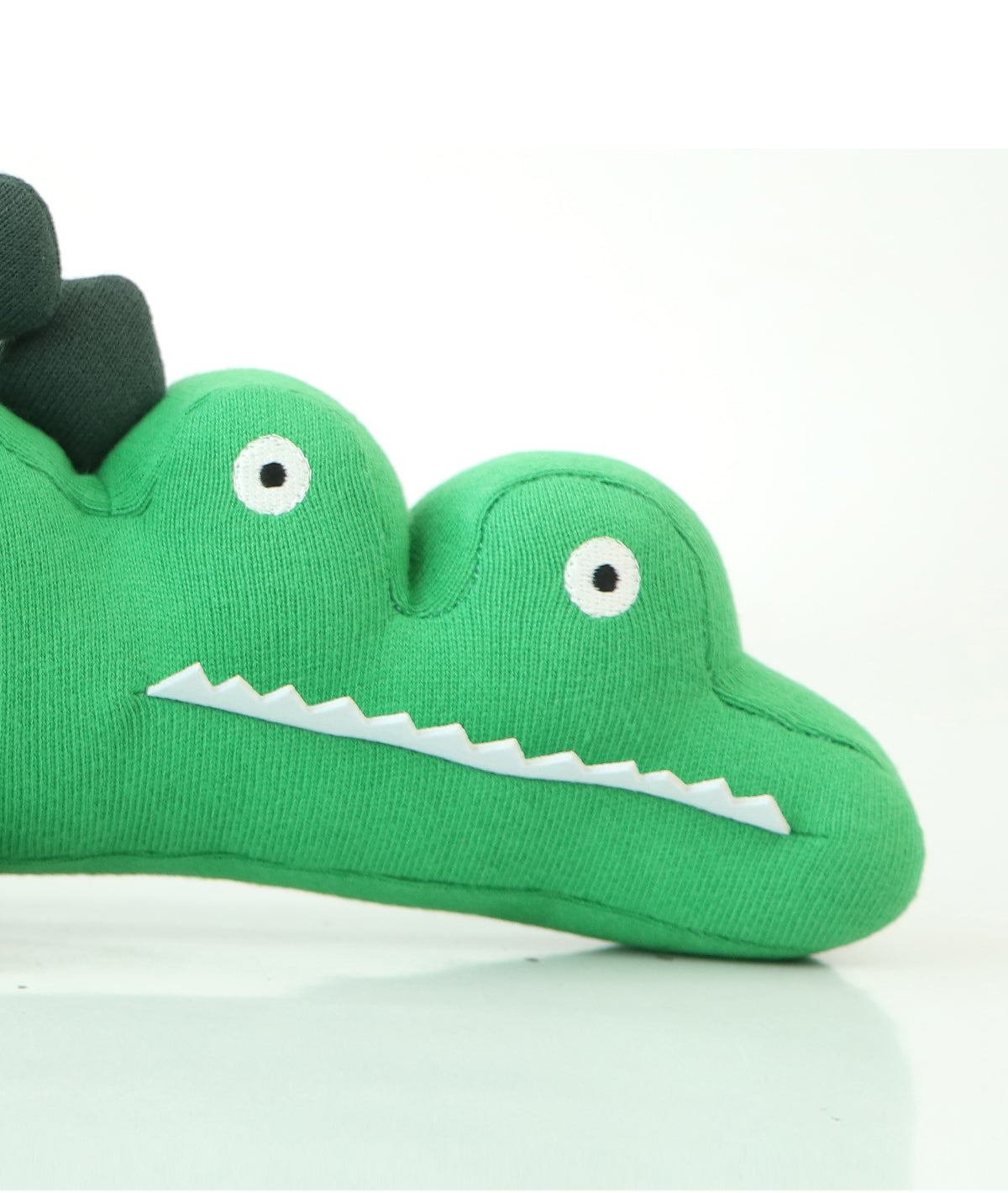 Snapper Cotton Knitted Stuffed Soft Toy (Hot Green, Charcoal & Felt)