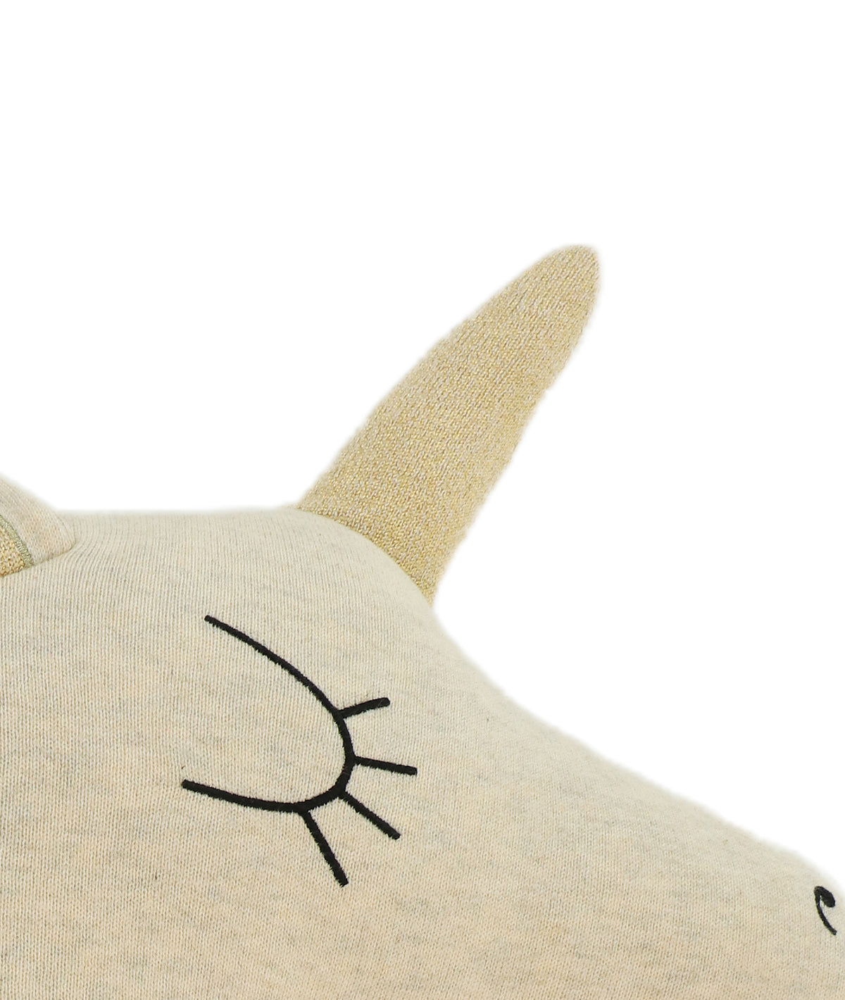 Sweet Unicors Cotton Knitted Stuffed Soft Toy (Tuscansun Mustard & Black)