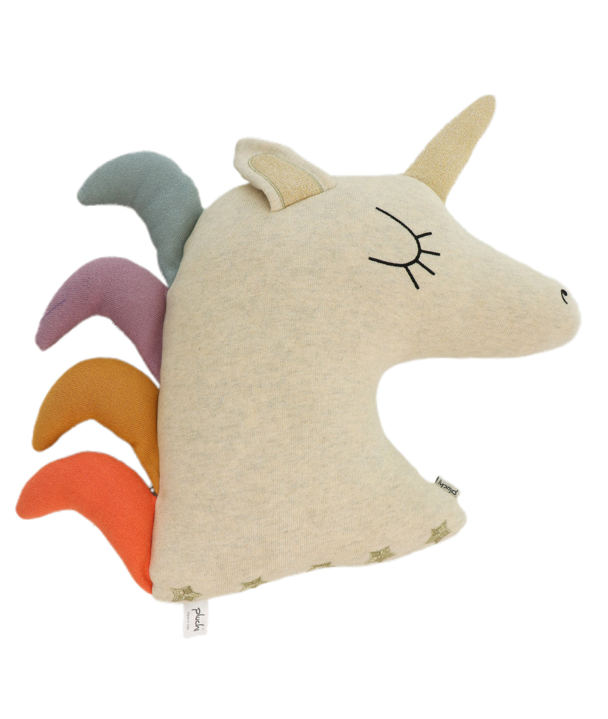 Sweet Unicors Cotton Knitted Stuffed Soft Toy (Tuscansun Mustard & Black)
