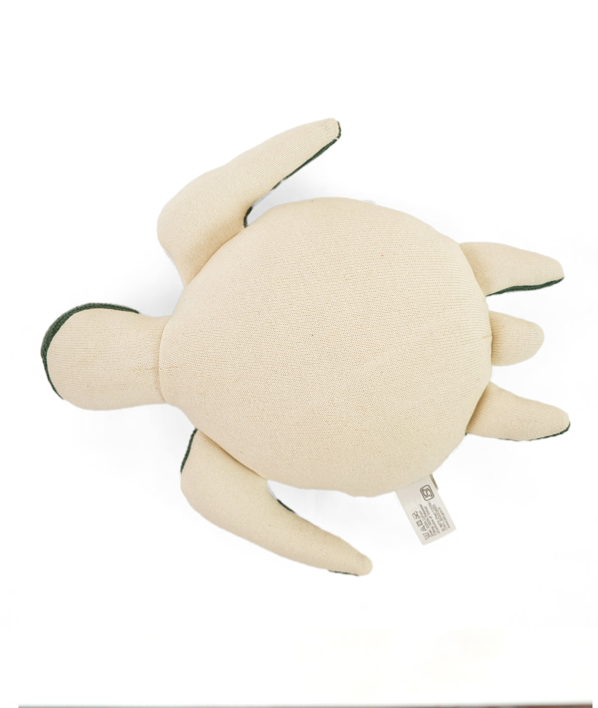 Waddles Turtle Cotton Knitted Stuffed Soft Toy (Duke Green & Natural)