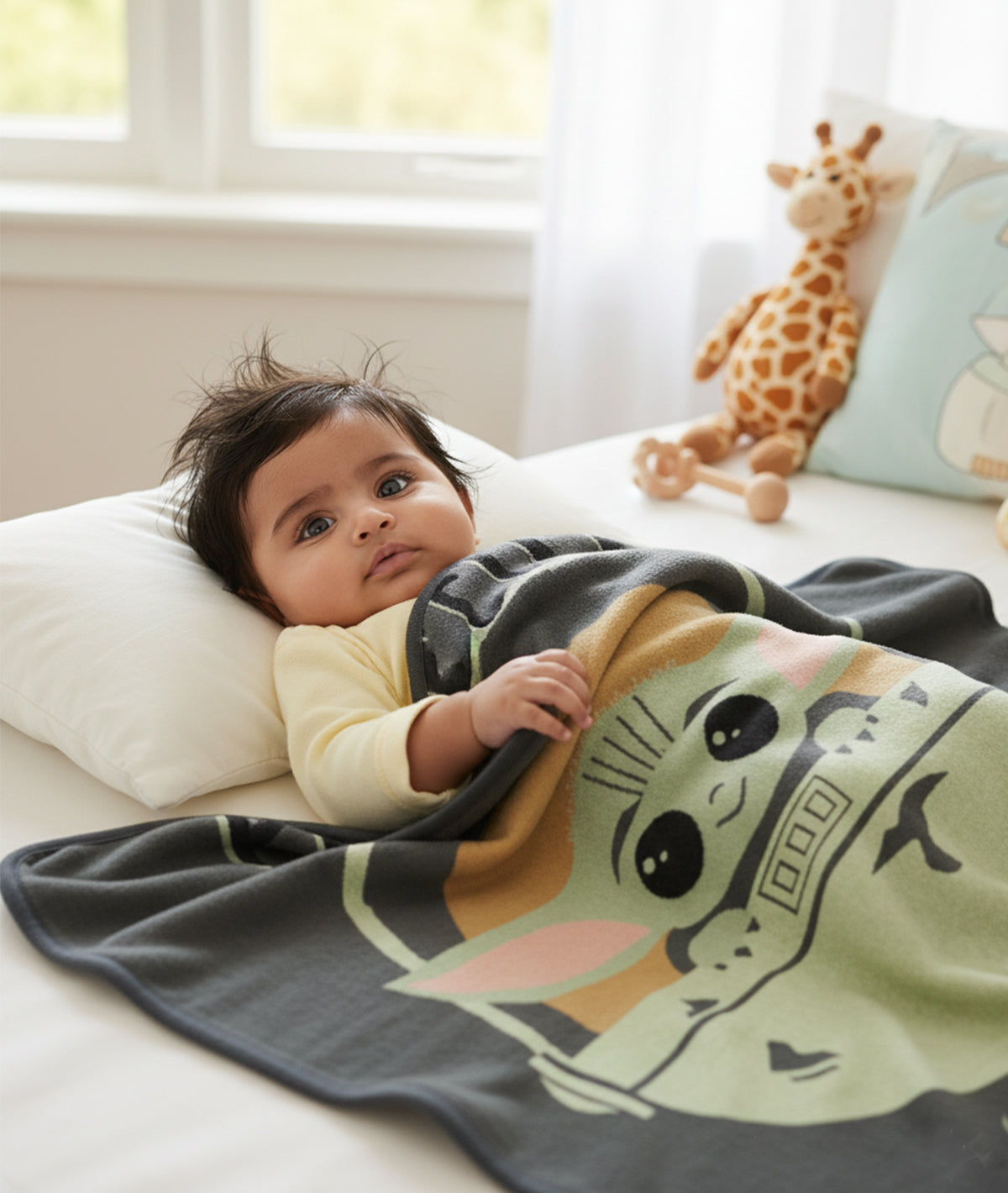Starwars Precious Cargo - Disney Cotton Knitted AC Blanket For Baby / Infant / New Born For Use In All Seasons (0-18 Months)