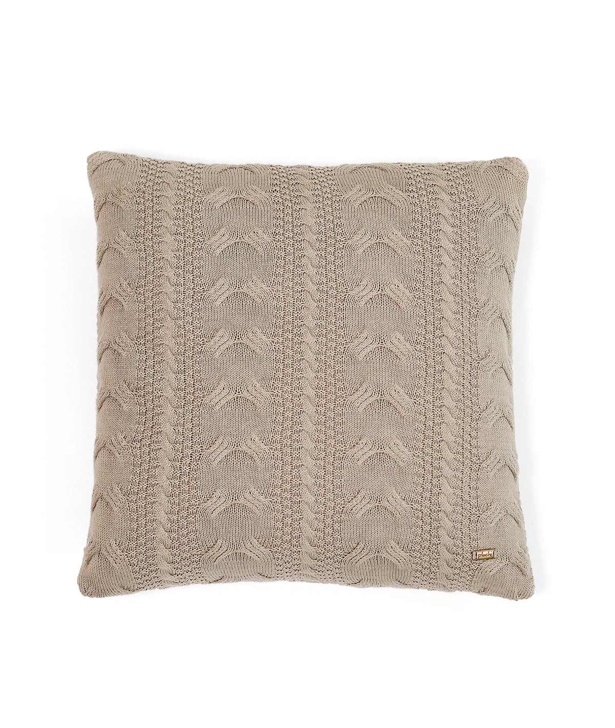 Classical Stone Cotton Knitted Decorative Cushion Cover (18" x 18")
