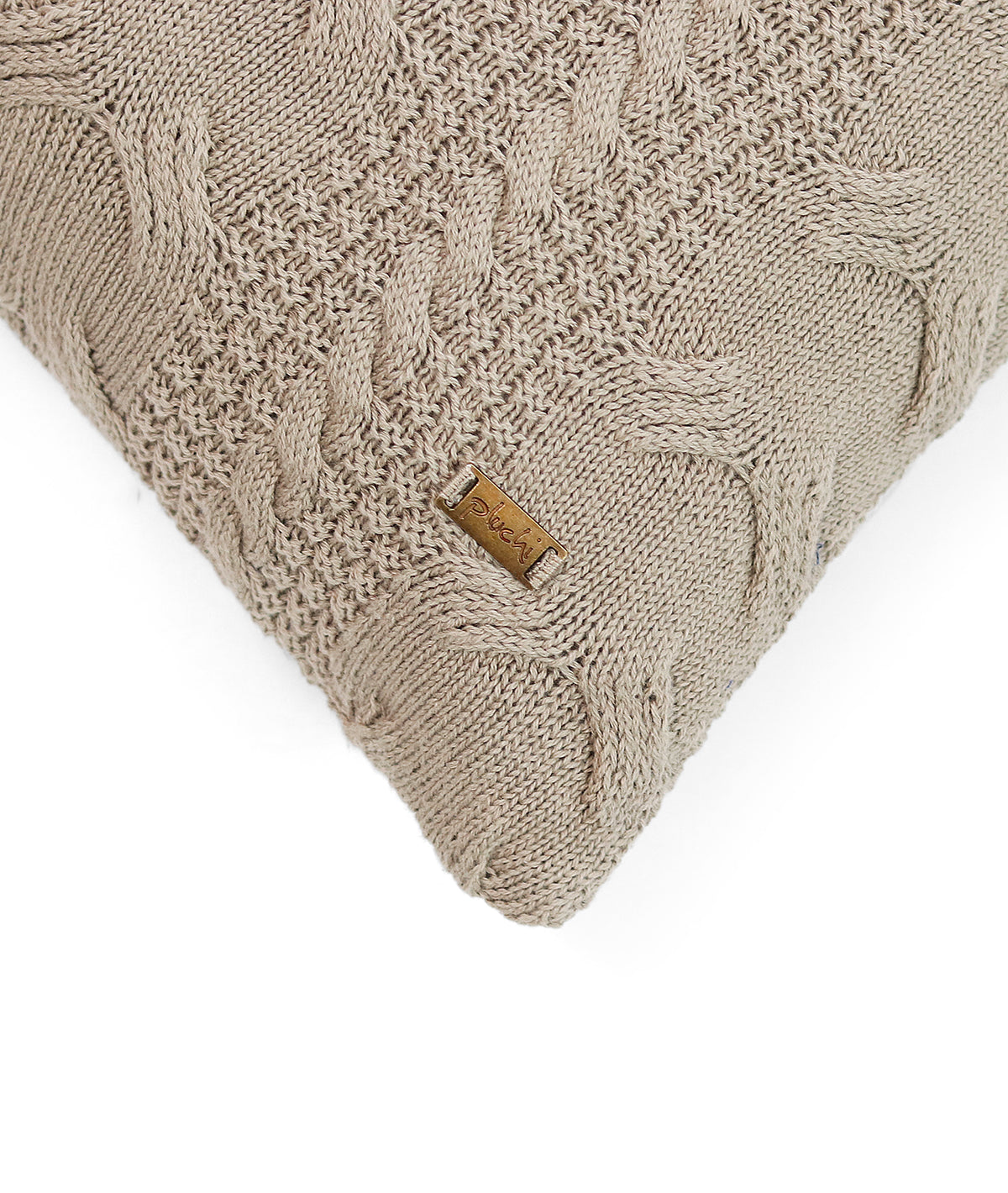 Classical Stone Cotton Knitted Decorative Cushion Cover (18" x 18")
