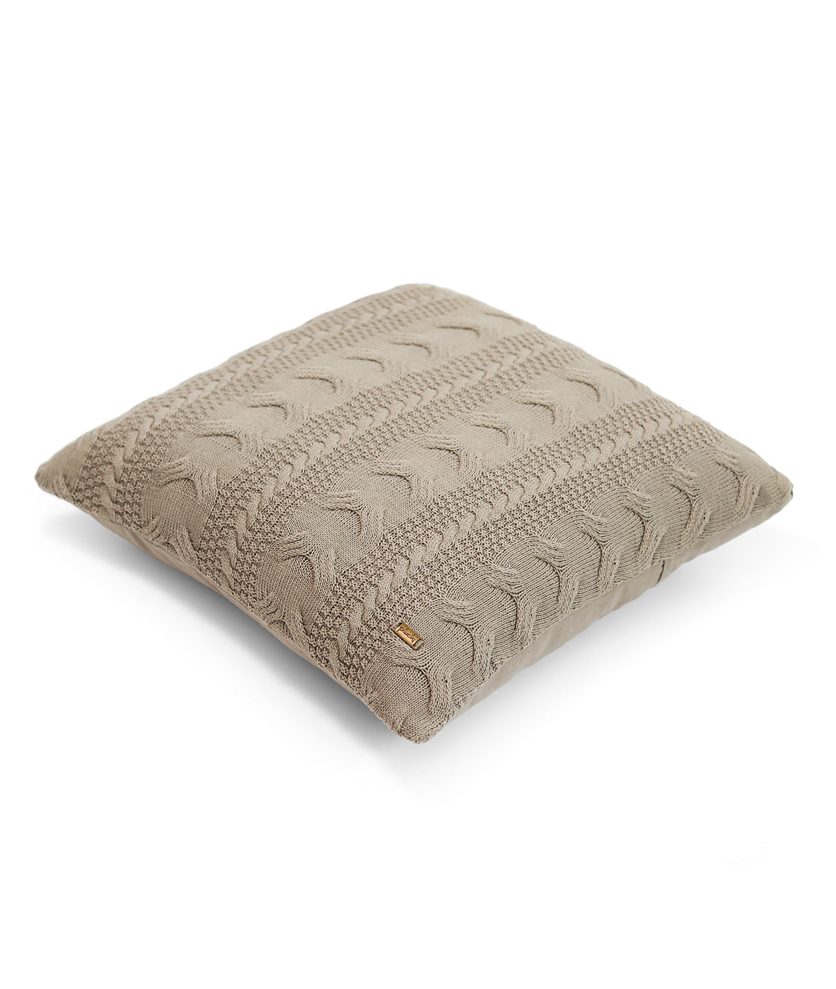 Classical Stone Cotton Knitted Decorative Cushion Cover (18" x 18")